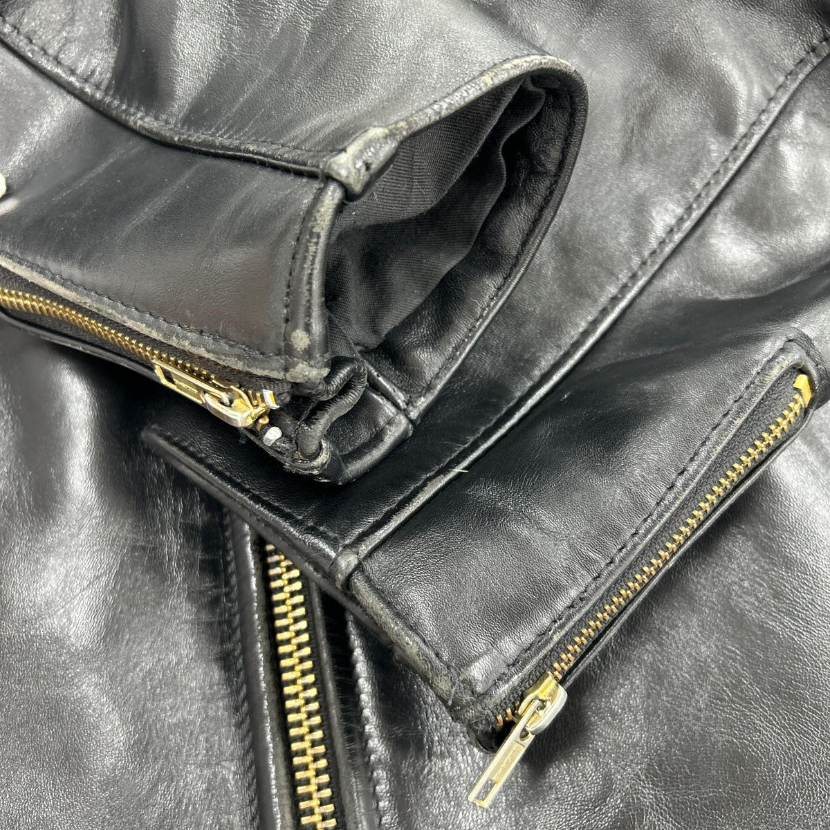 レザージャケット Horsehide Casual Racer Jacket（44） 44 ブラック