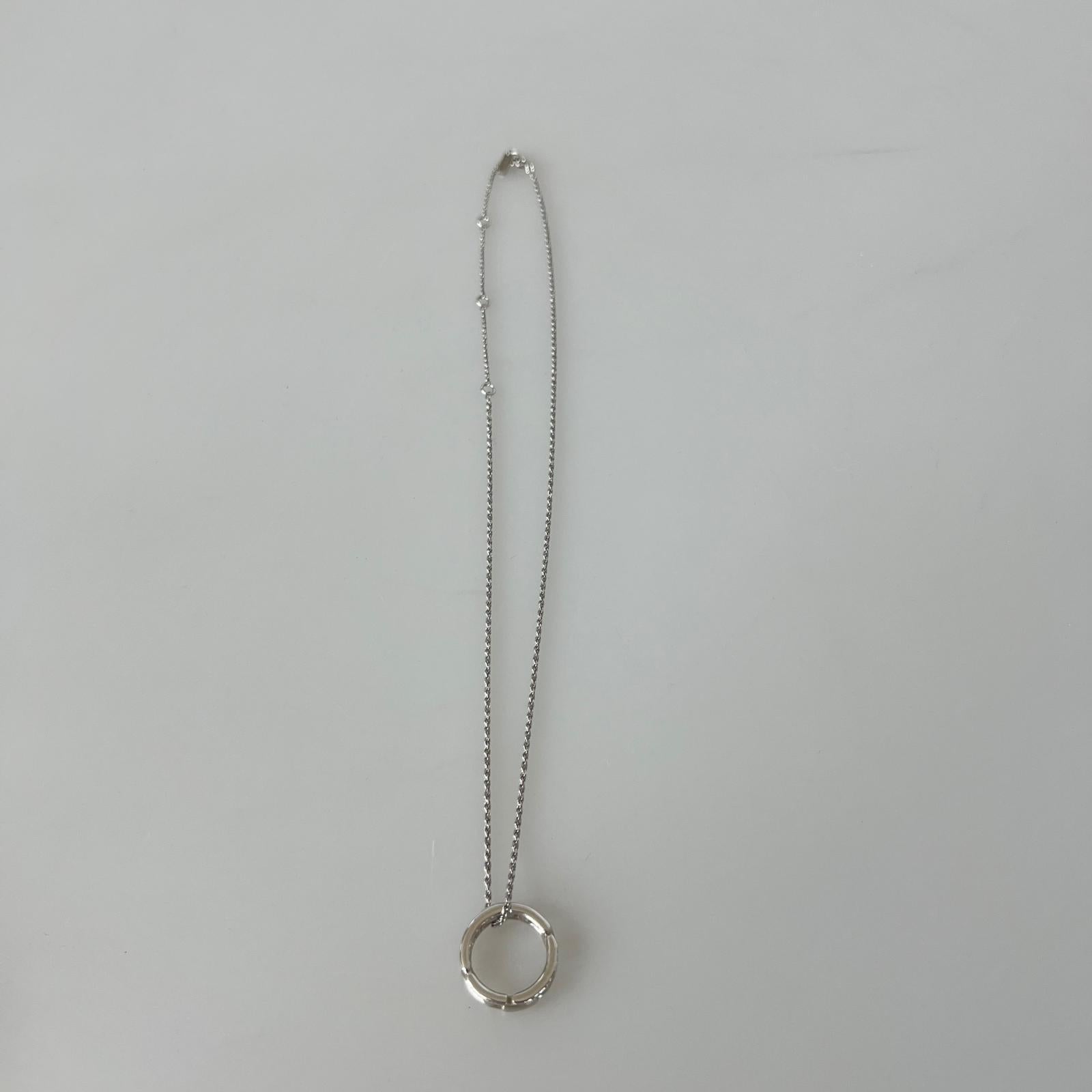 ネックレス SILVER925チェーン リング付き シルバー