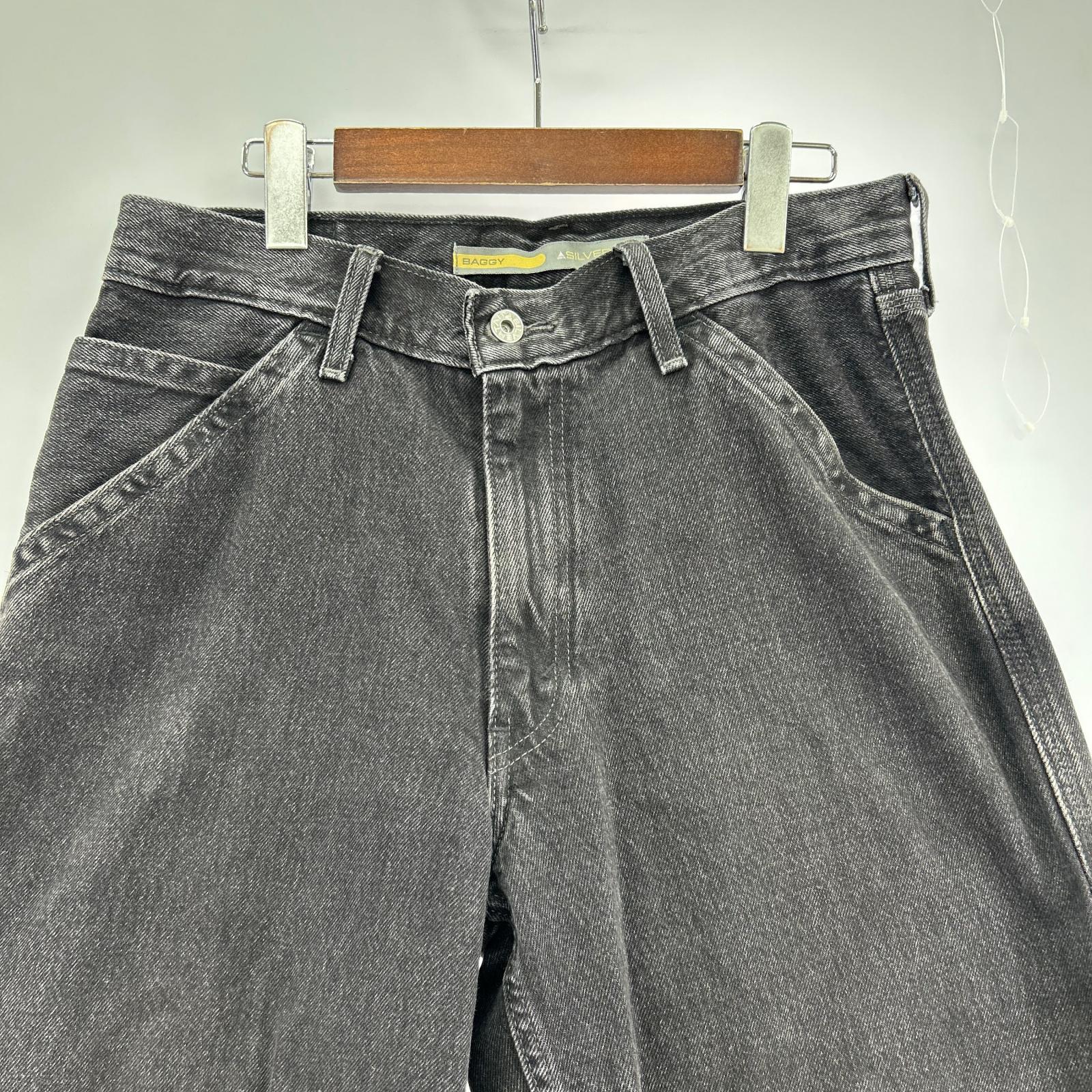 デニムパンツ SILVERTAB BAGGY ペインターデニムパンツ 黒 (30×30) 30 ブラック