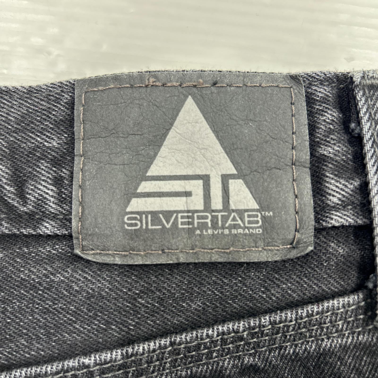 デニムパンツ SILVERTAB BAGGY ペインターデニムパンツ 黒 (30×30) 30 ブラック
