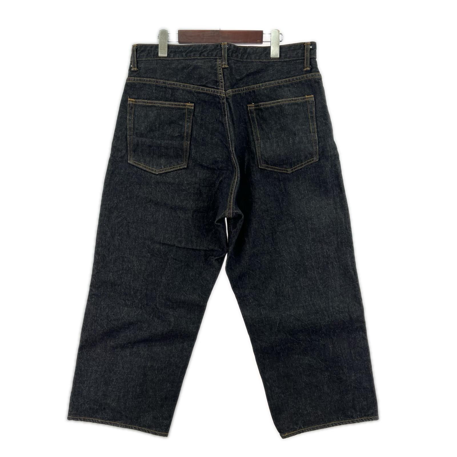 デニムパンツ Engineered Garments ワイドデニムパンツ 黒 M ブラック