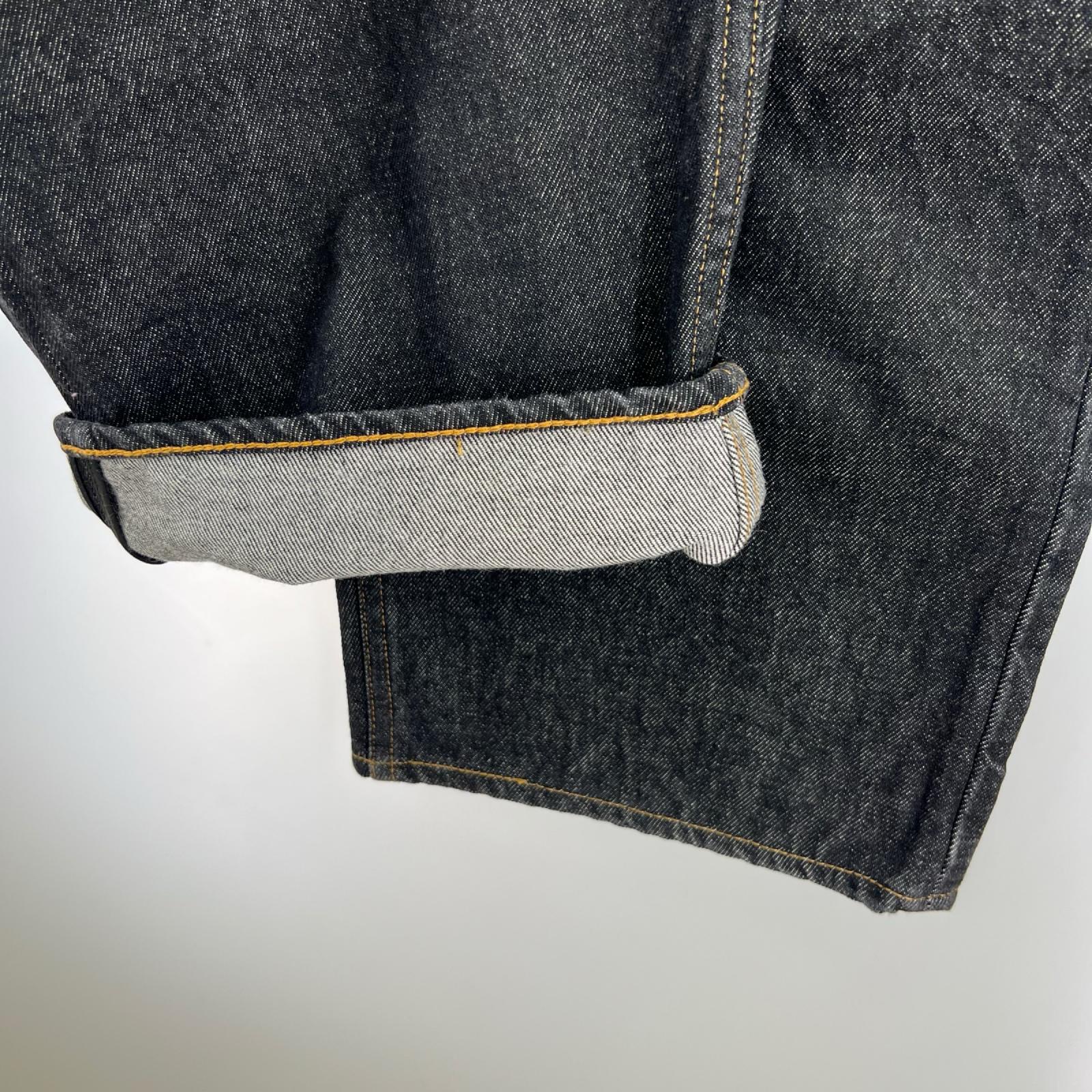 デニムパンツ Engineered Garments ワイドデニムパンツ 黒 M ブラック