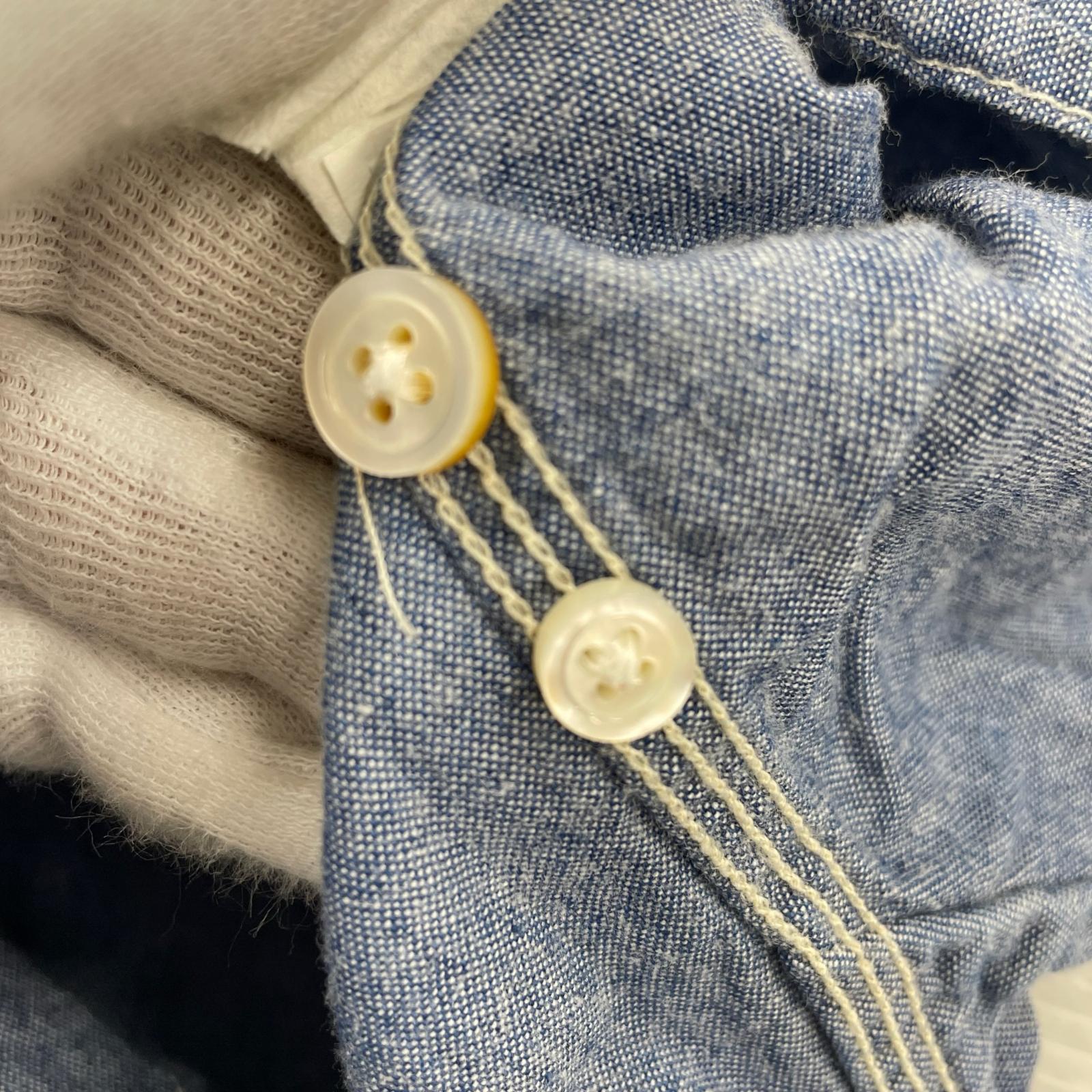 長袖シャツ シャンブレーシャツ　XS ブルー