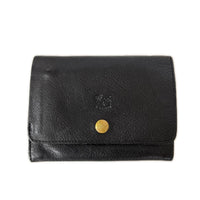 コンパクトウォレット IL BISONTE 二つ折り財布 黒 ブラック