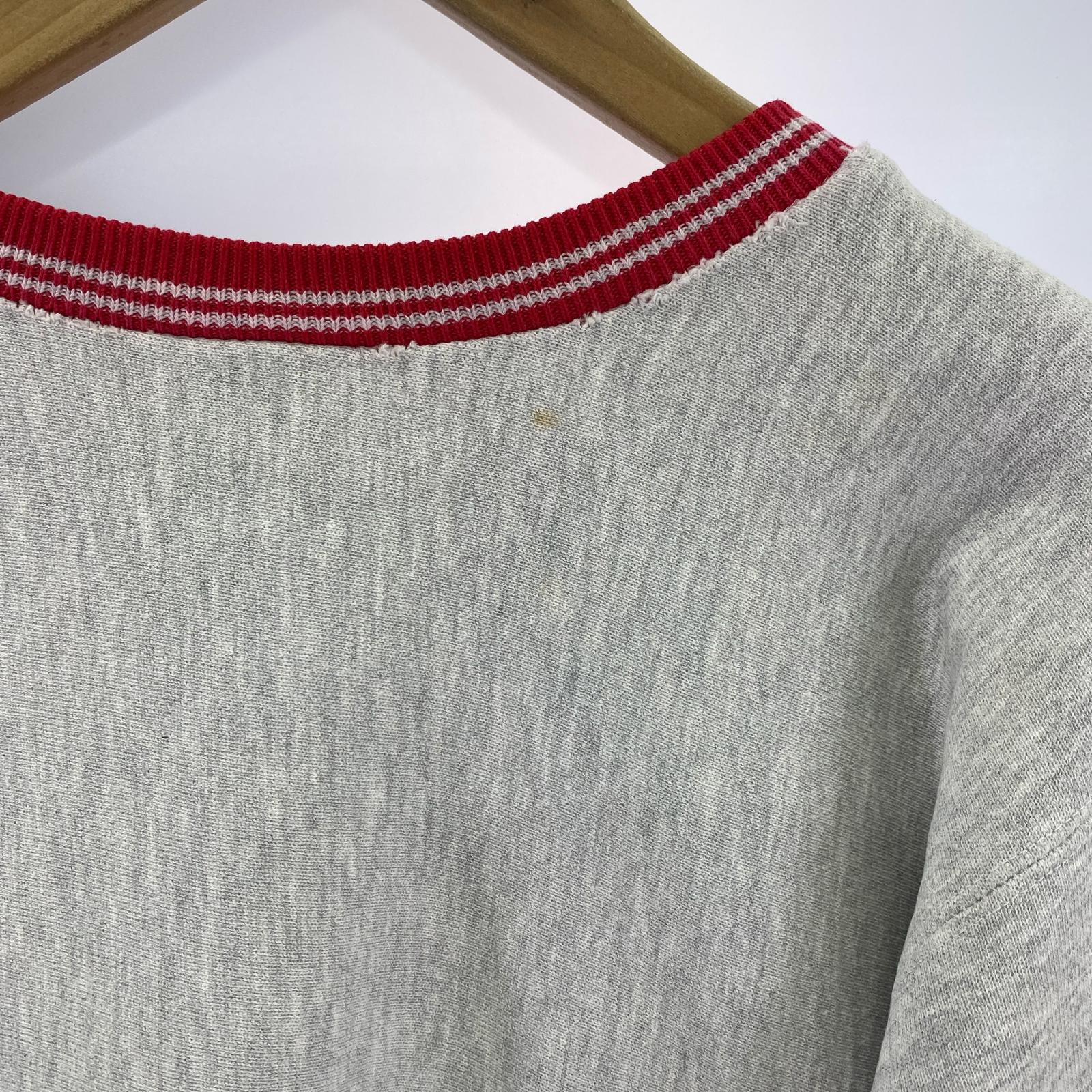 スウェット 90s REVERSE WEAVE リブスウェット L L グレー