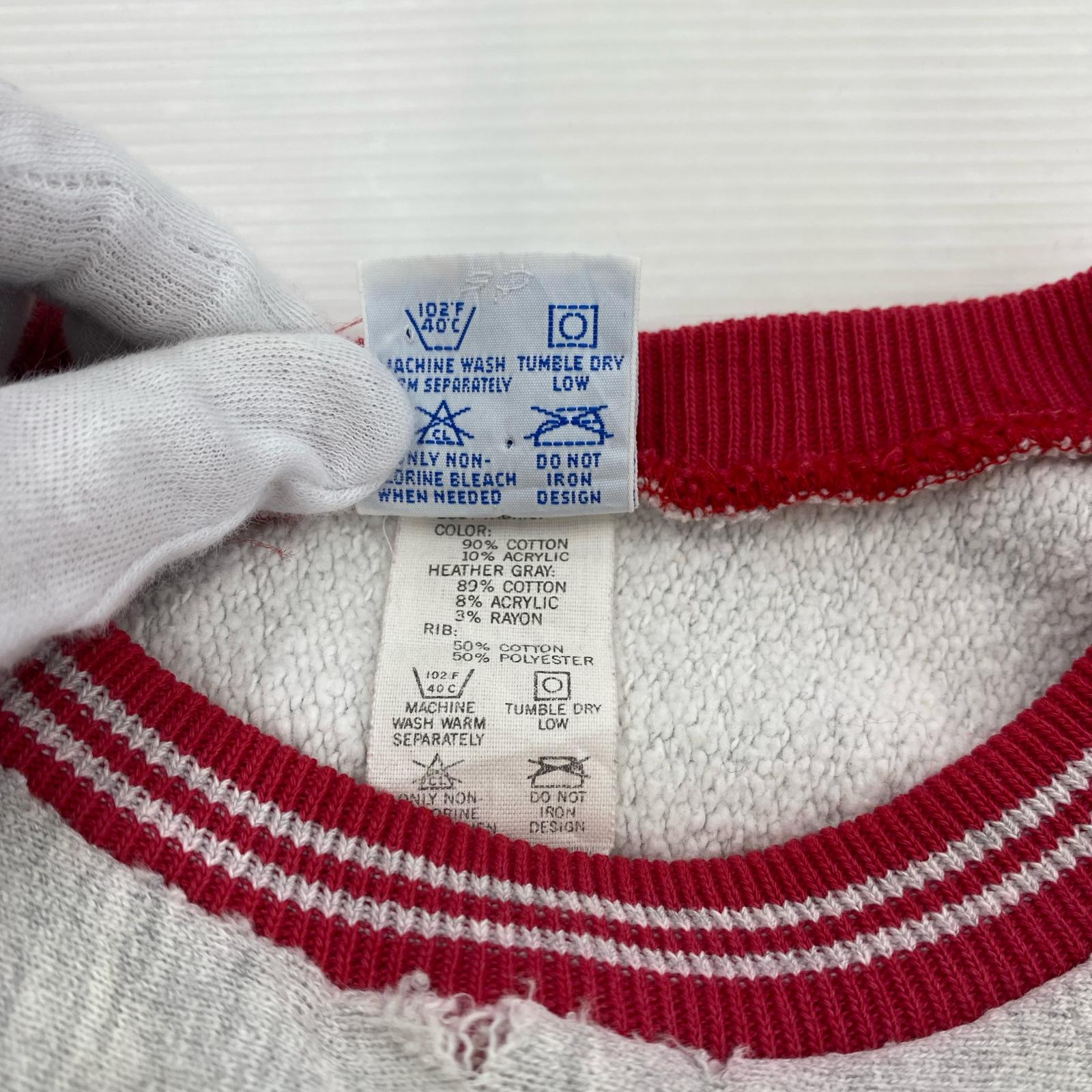 スウェット 90s REVERSE WEAVE リブスウェット L L グレー