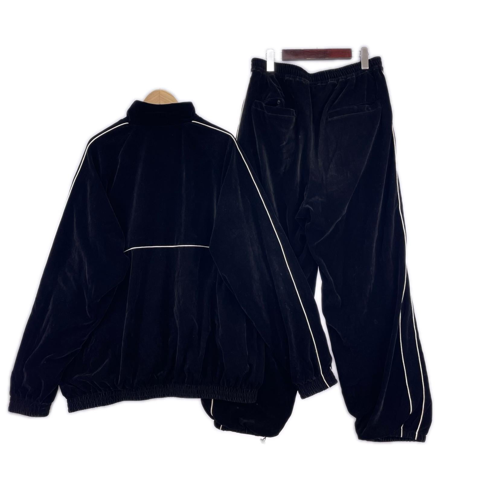 ジャケット HAIGHT ベロアセットアップ XXL 黒 ブラック