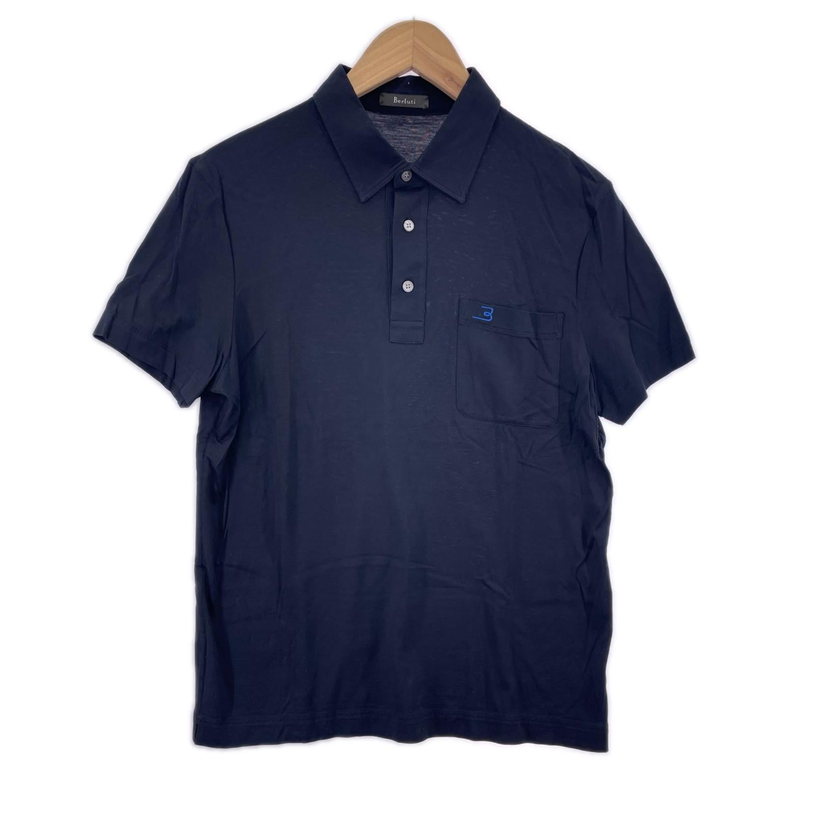 ポロシャツ Berluti ポロシャツ 46 黒 ブラック
