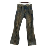 デニムパンツ 3D TWISTED WIDE LEG JEANS MUD FADED 1 1 ブルー