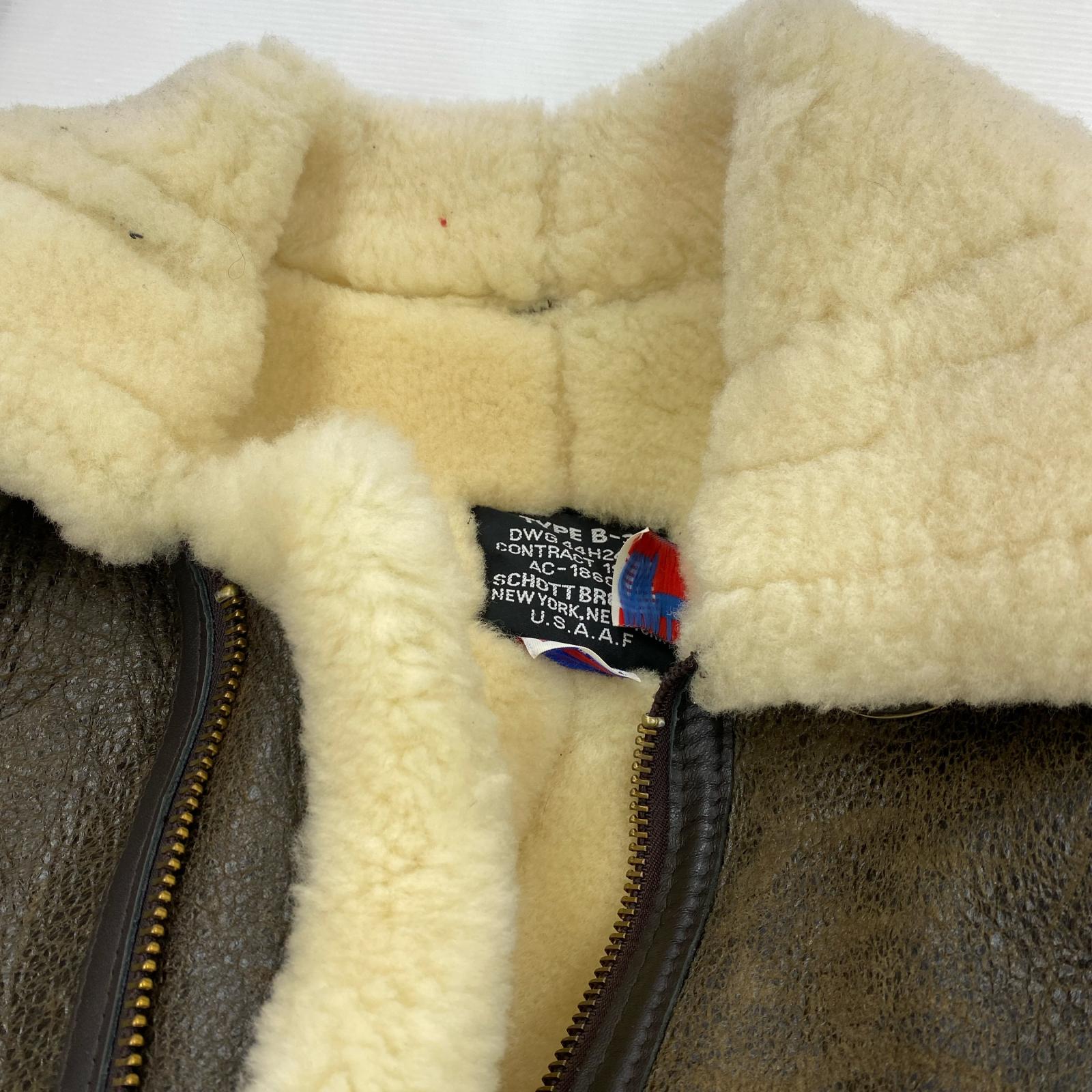 ジャケット SCHOTT Type B-3 フライトジャケット 36 ブラウン 36 ブラウン