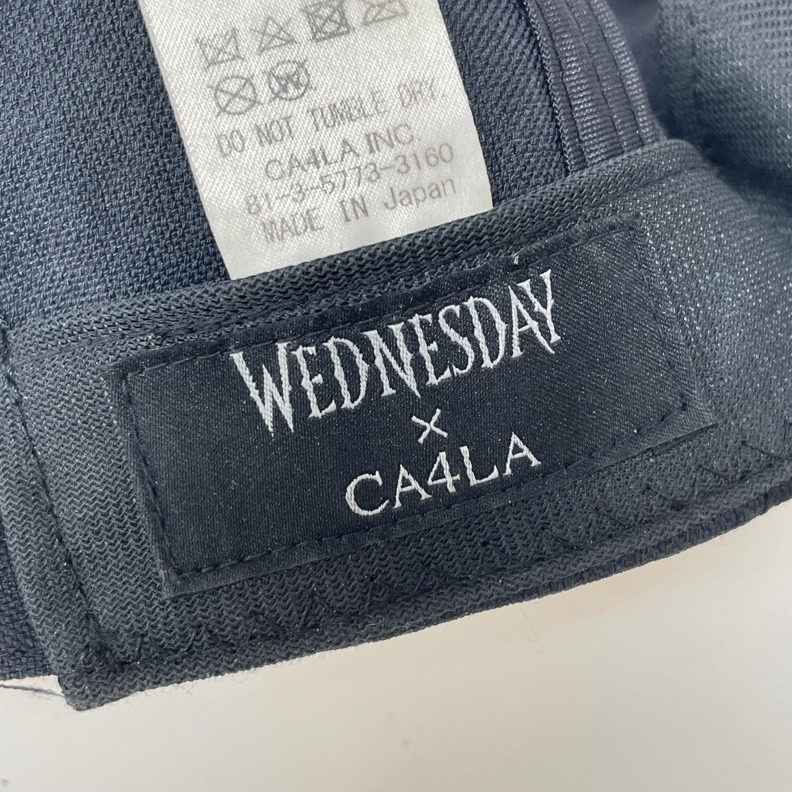 キャップ ×Wednesday 刺繍 BLK ブラック