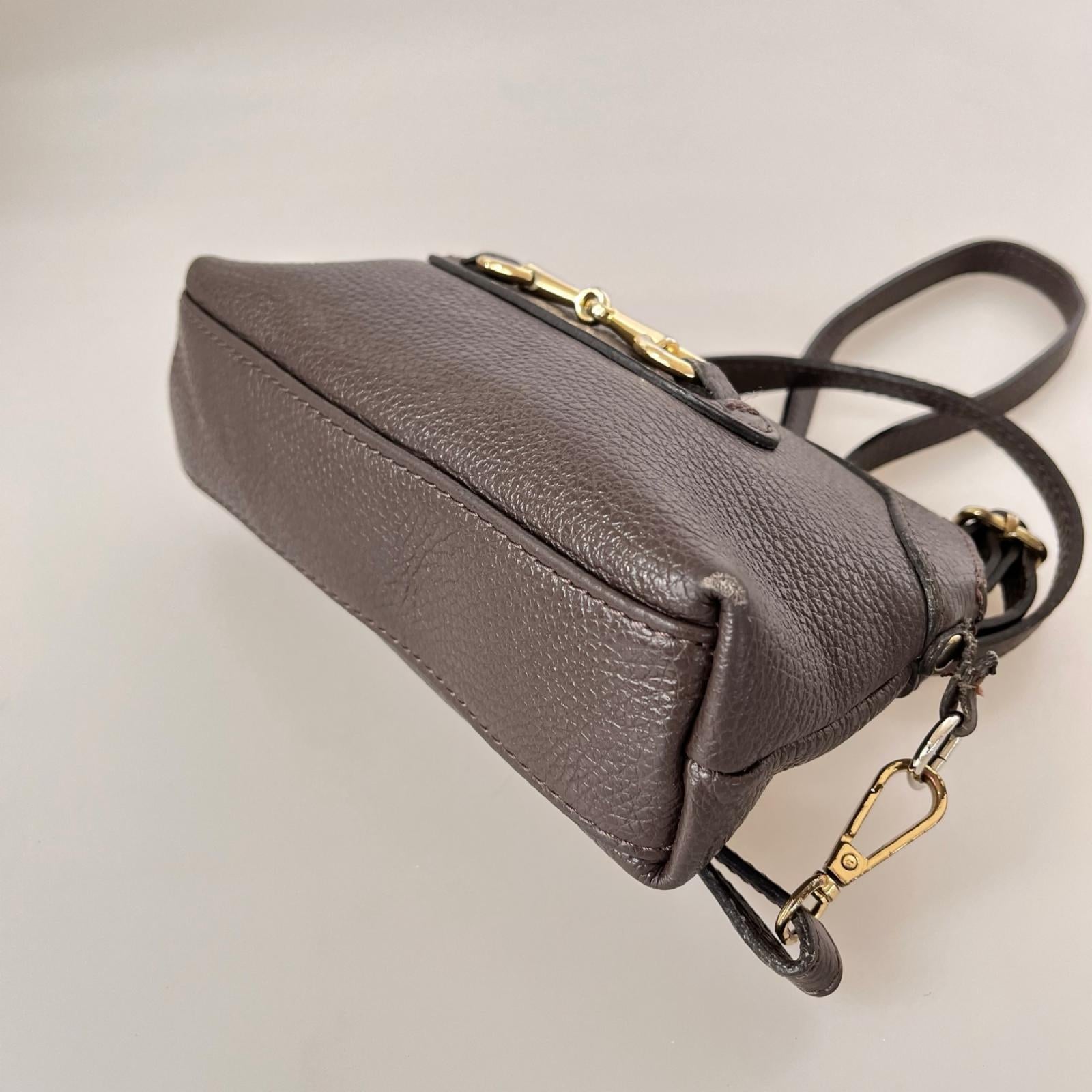 ショルダーバッグ aulentti ﾎｰｽﾋﾞｯﾄ ﾐﾆｼｮﾙﾀﾞｰﾊﾞｯｸﾞ ブラウン