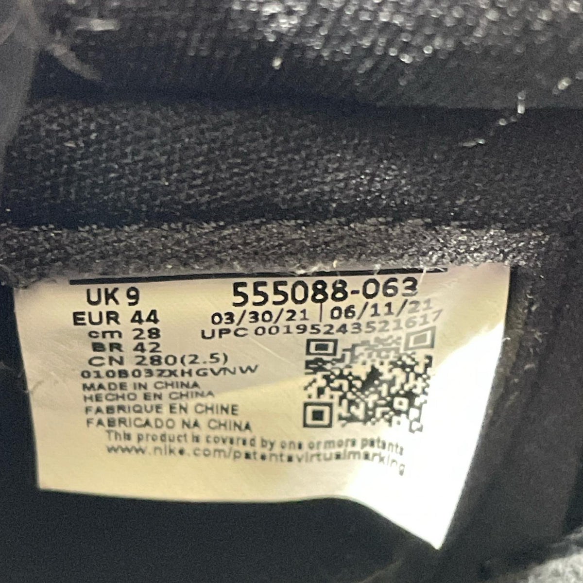 スニーカー エアジョーダン 1 レトロ ハイ 555088-063 28cm (US10 UK9 1/2 EU46)