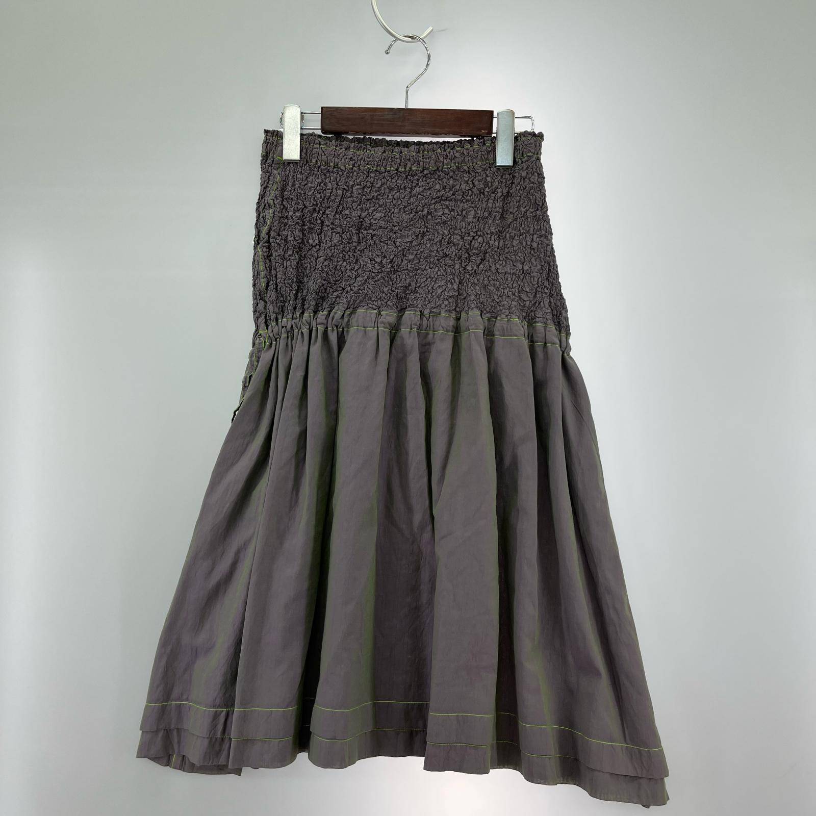 スカート ISSEY MIYAKE me シャーリングスカート ムラサキ
