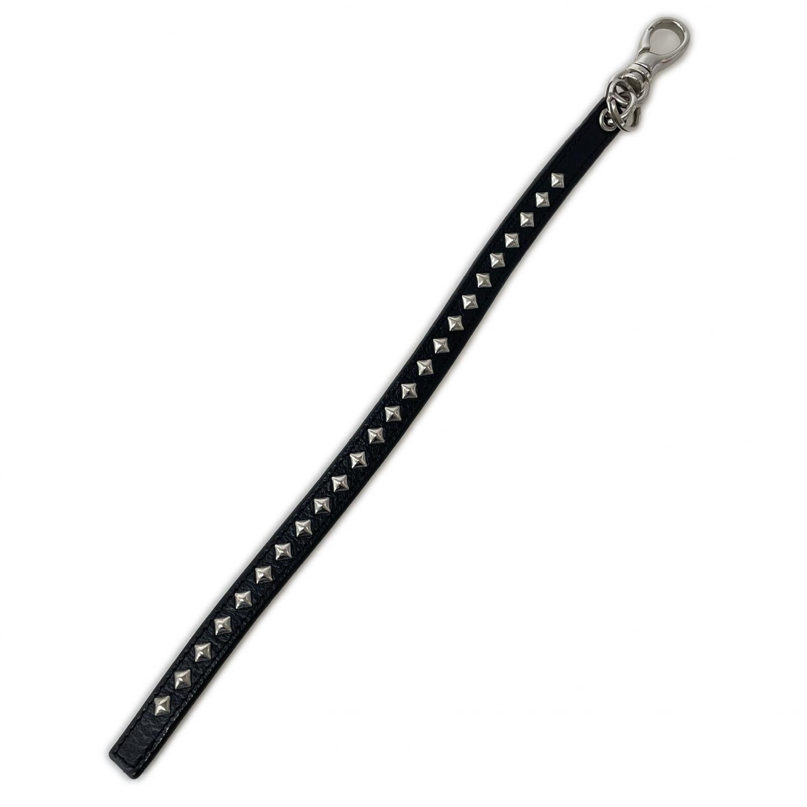 その他アクセサリー studs レザーキーチェーン ブラック