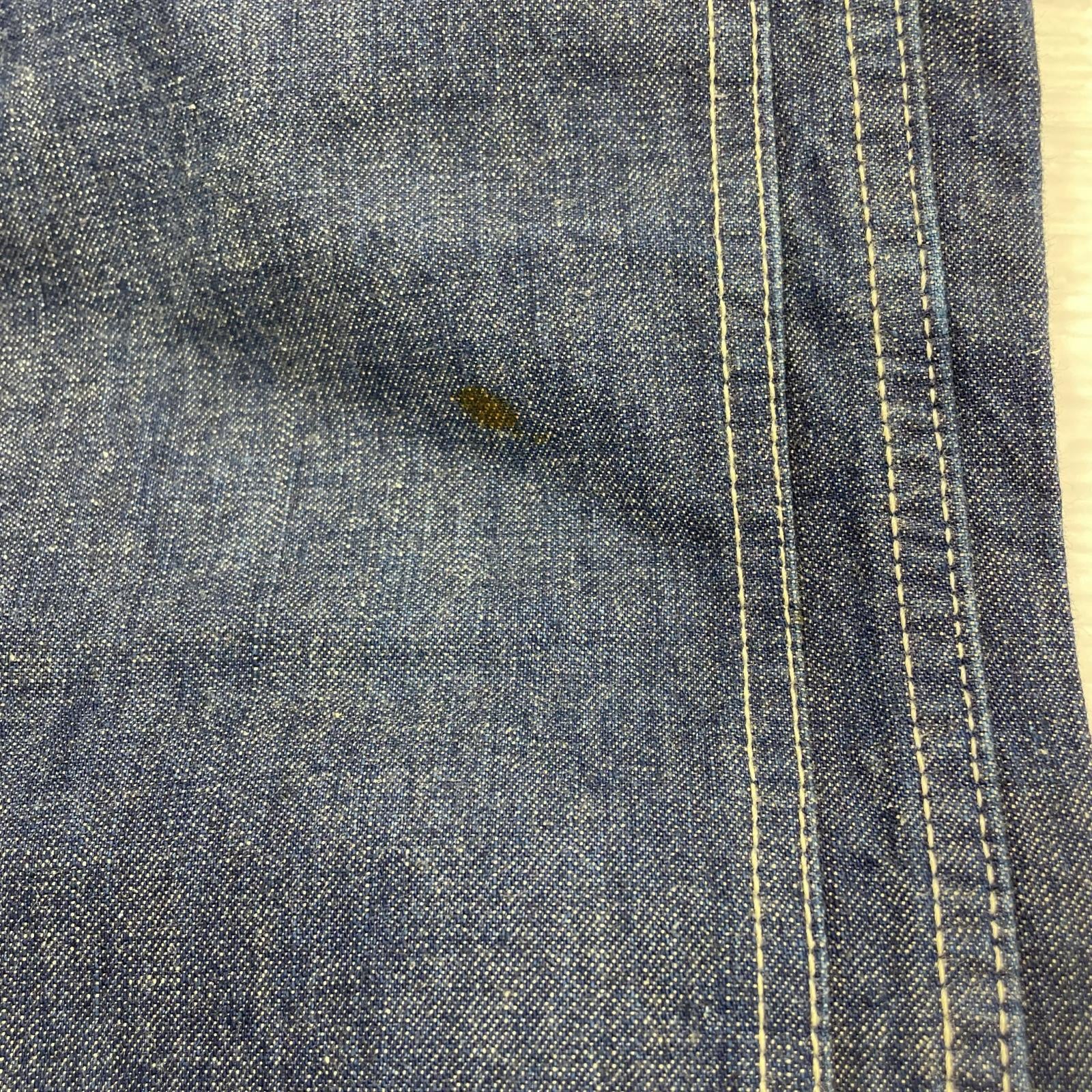 デニムパンツ 10.5oz ダブルニー シンチバック W34 32 ネイビー