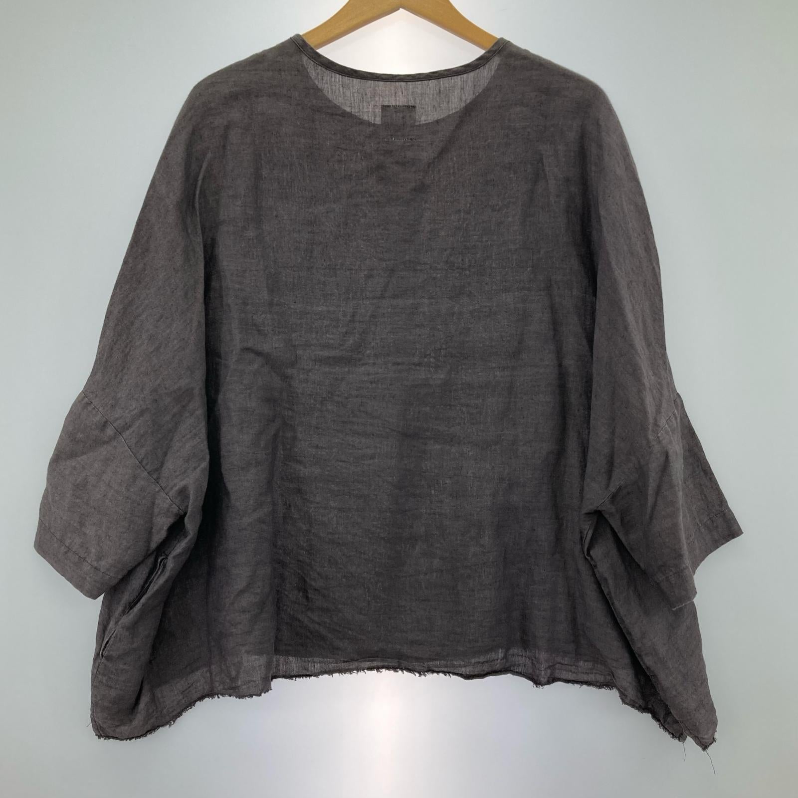 半袖Ｔシャツ Gauze#/ﾘﾈﾝﾌﾞﾗｳｽ/ﾌﾞﾗｳﾝ フリー ブラウン