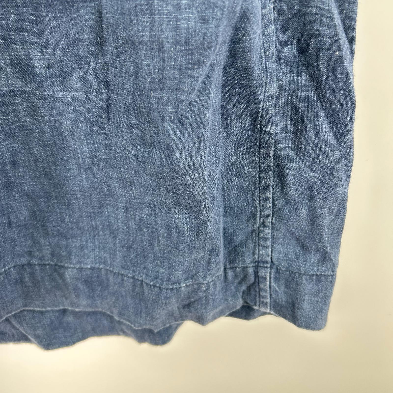 ショートパンツ CASEY-CASEY インディゴリネン ワイドイージーショーツ インディゴ M
