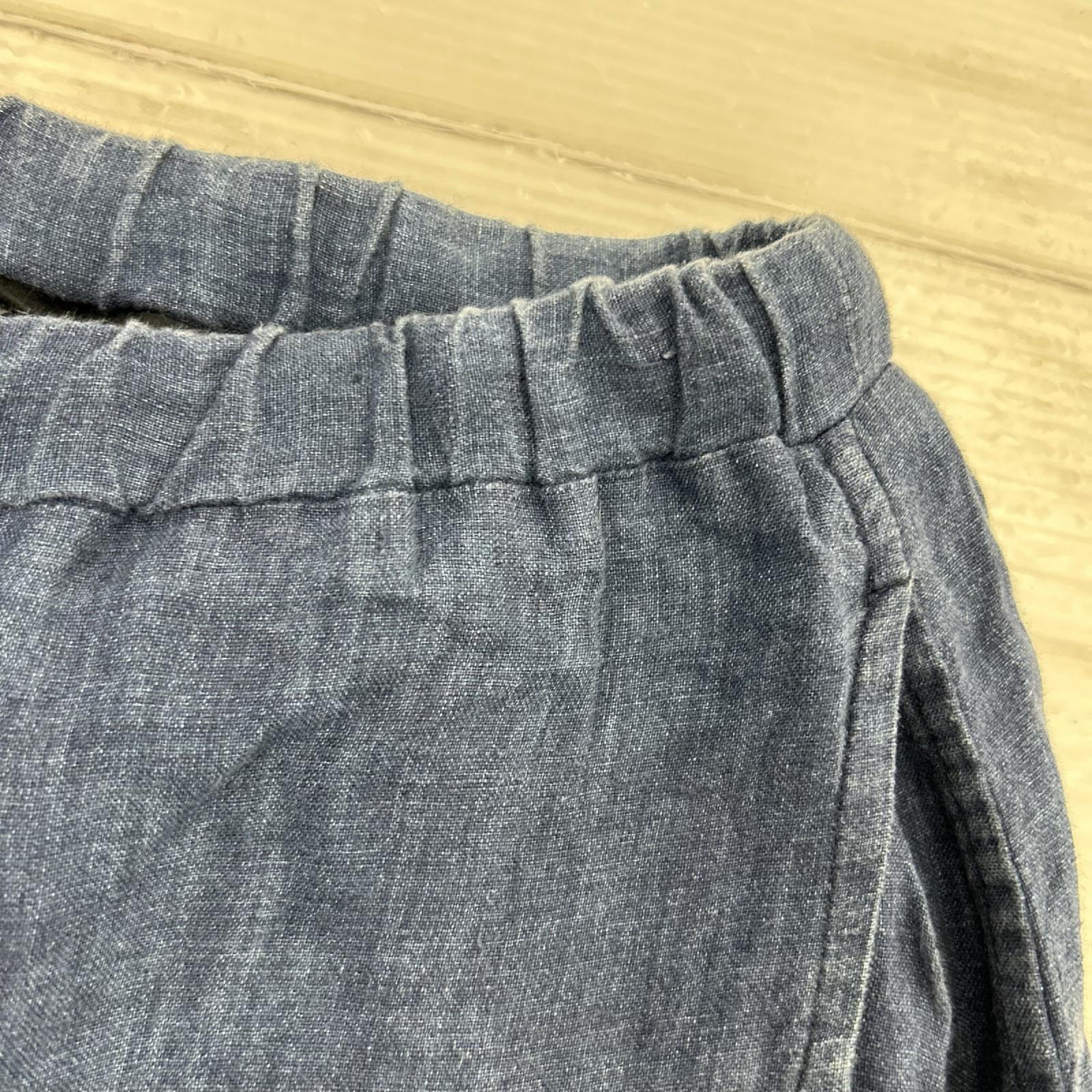 ショートパンツ CASEY-CASEY インディゴリネン ワイドイージーショーツ インディゴ M