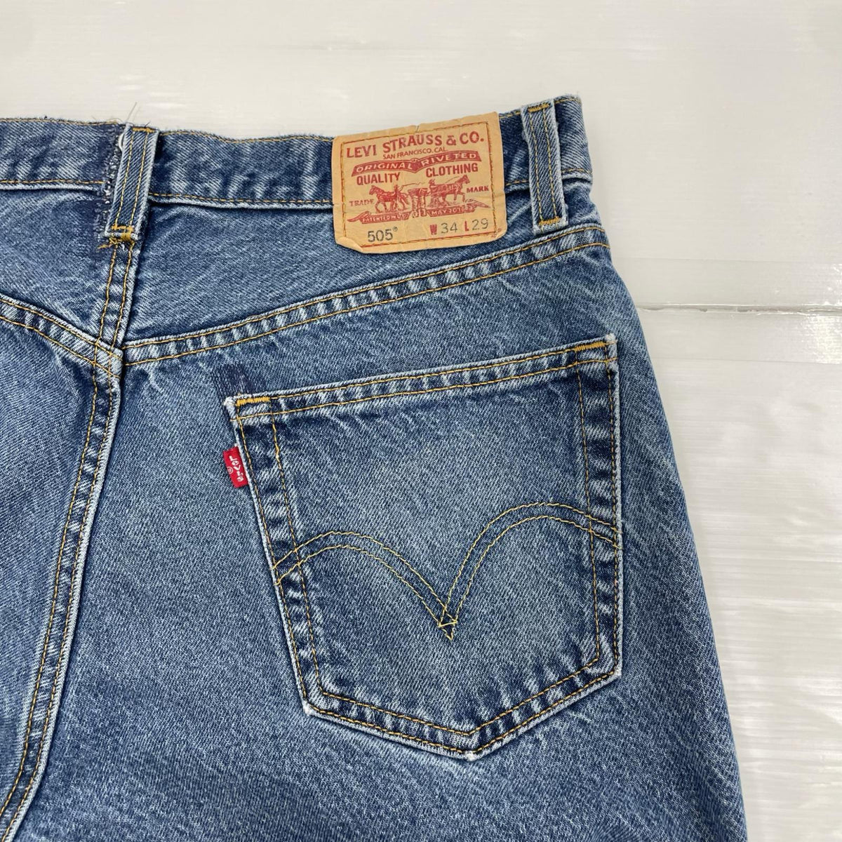 デニムパンツ 505 (W34) ﾒｷｼｺ製 34 ネイビー
