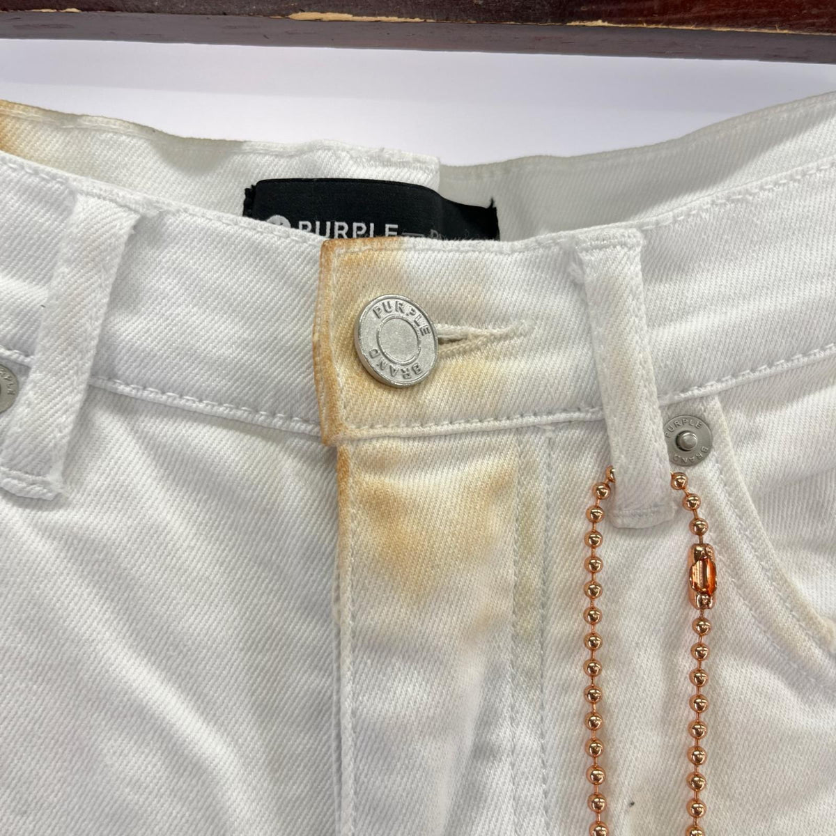 パンツ PURPLE BRAND Slim Fit Low Rise Jeans 29 ホワイト