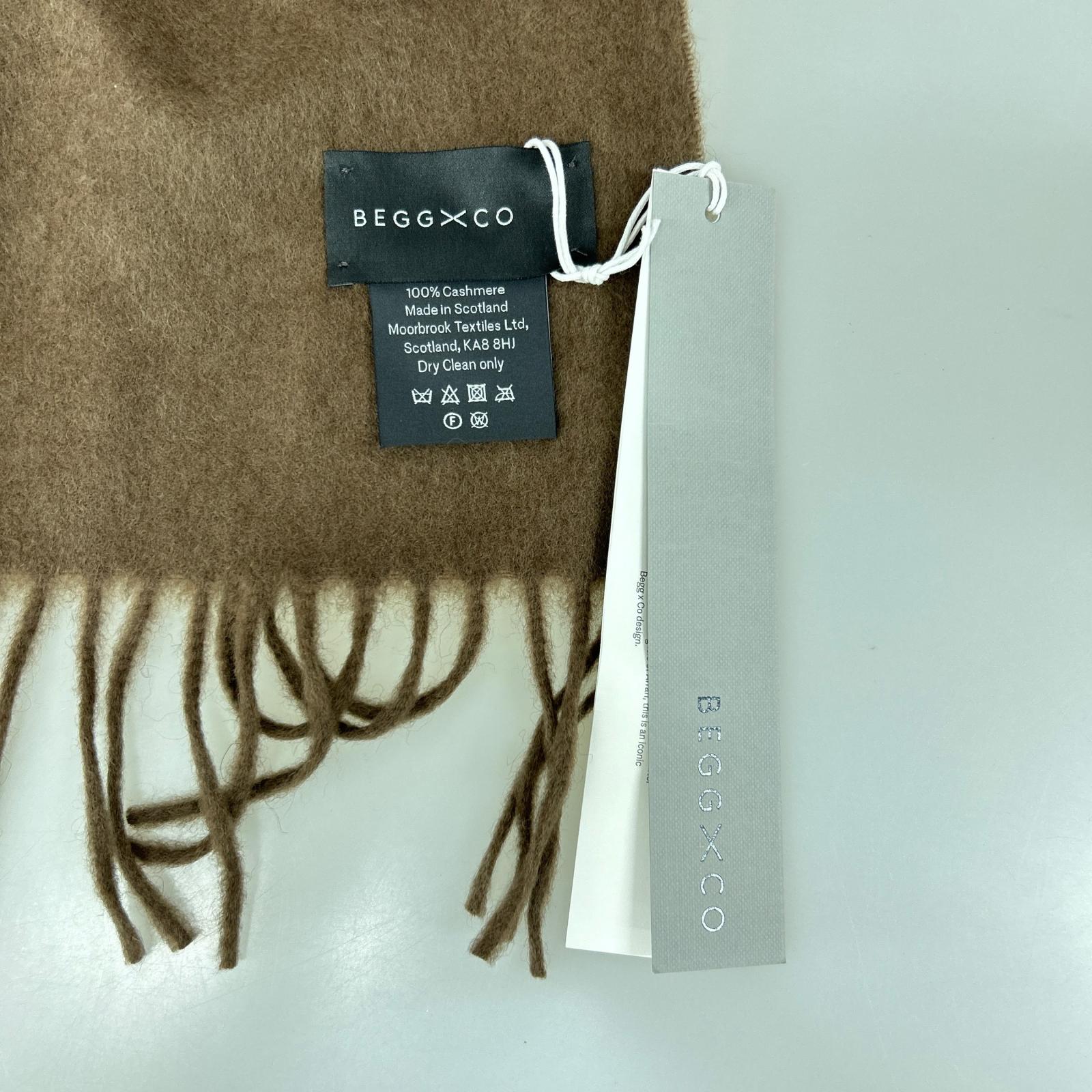 その他アクセサリー BEGG&CO/カシミヤ100％/ストール/BRW ブラウン