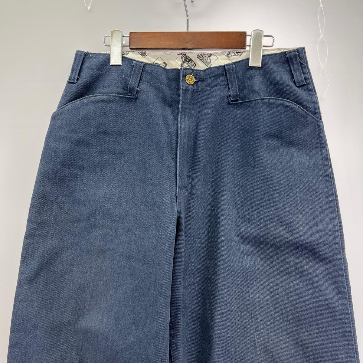 パンツ 90s ﾌﾘｽｺﾊﾟﾝﾂ ﾈｲﾋﾞｰ ネイビー