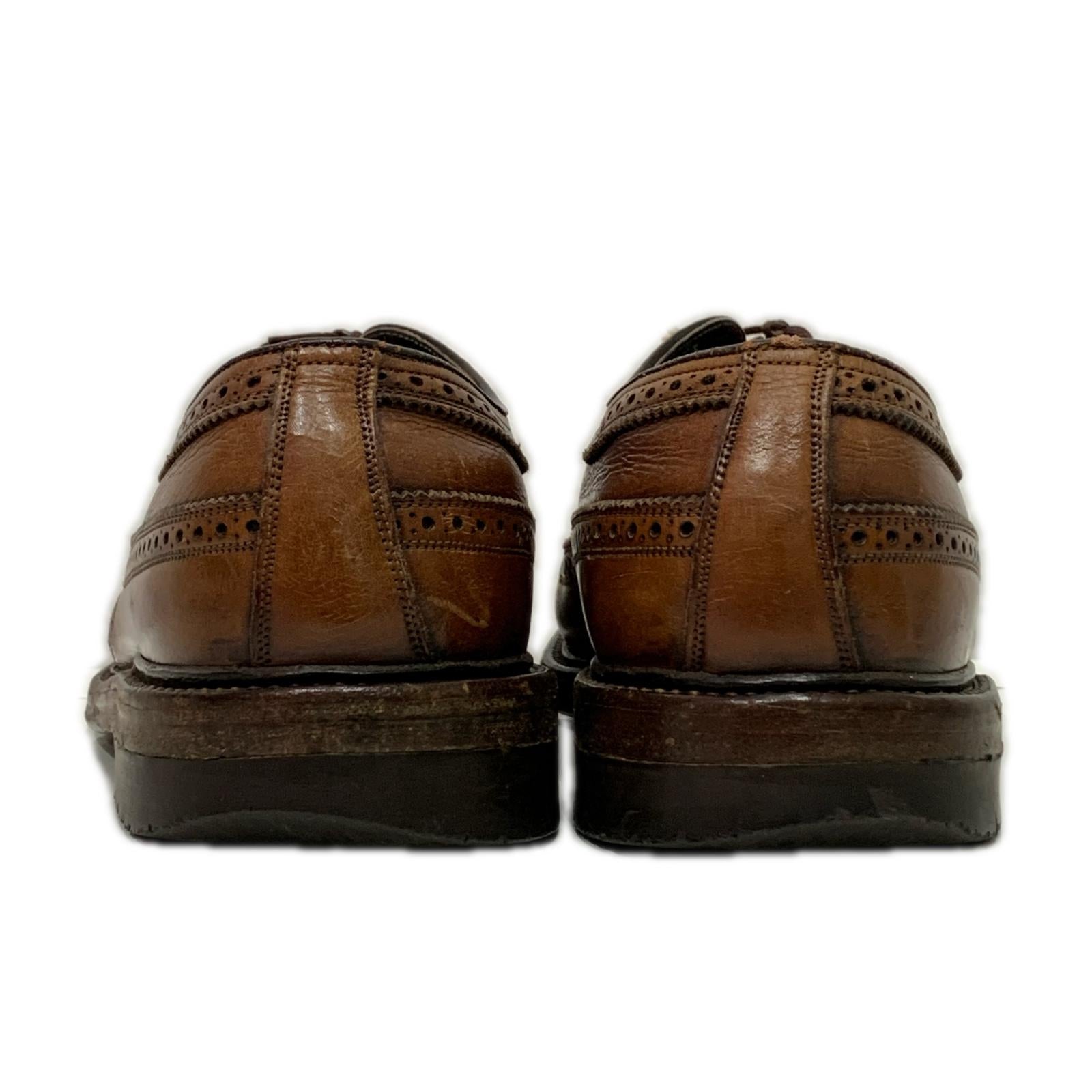 ローファー 70s Florsheim ウイングチップ シューズ size 10D 28cm (US10 UK9 1/2 EU46) ブラウン