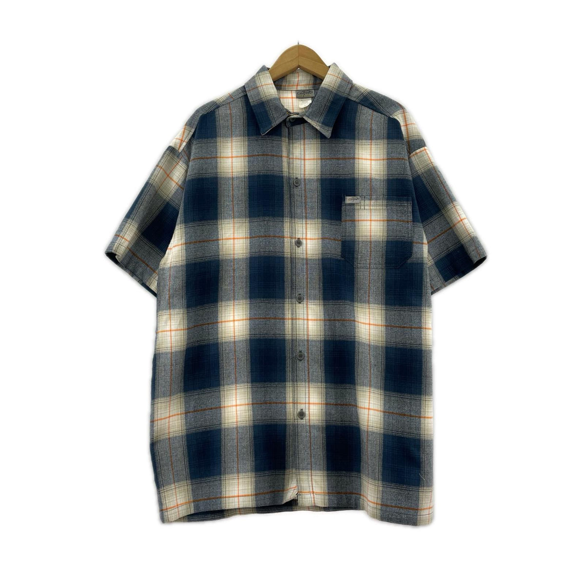 半袖シャツ CalTop FL PLAID ﾌﾟﾚｲﾄﾞﾁｪｯｸ L BLU L