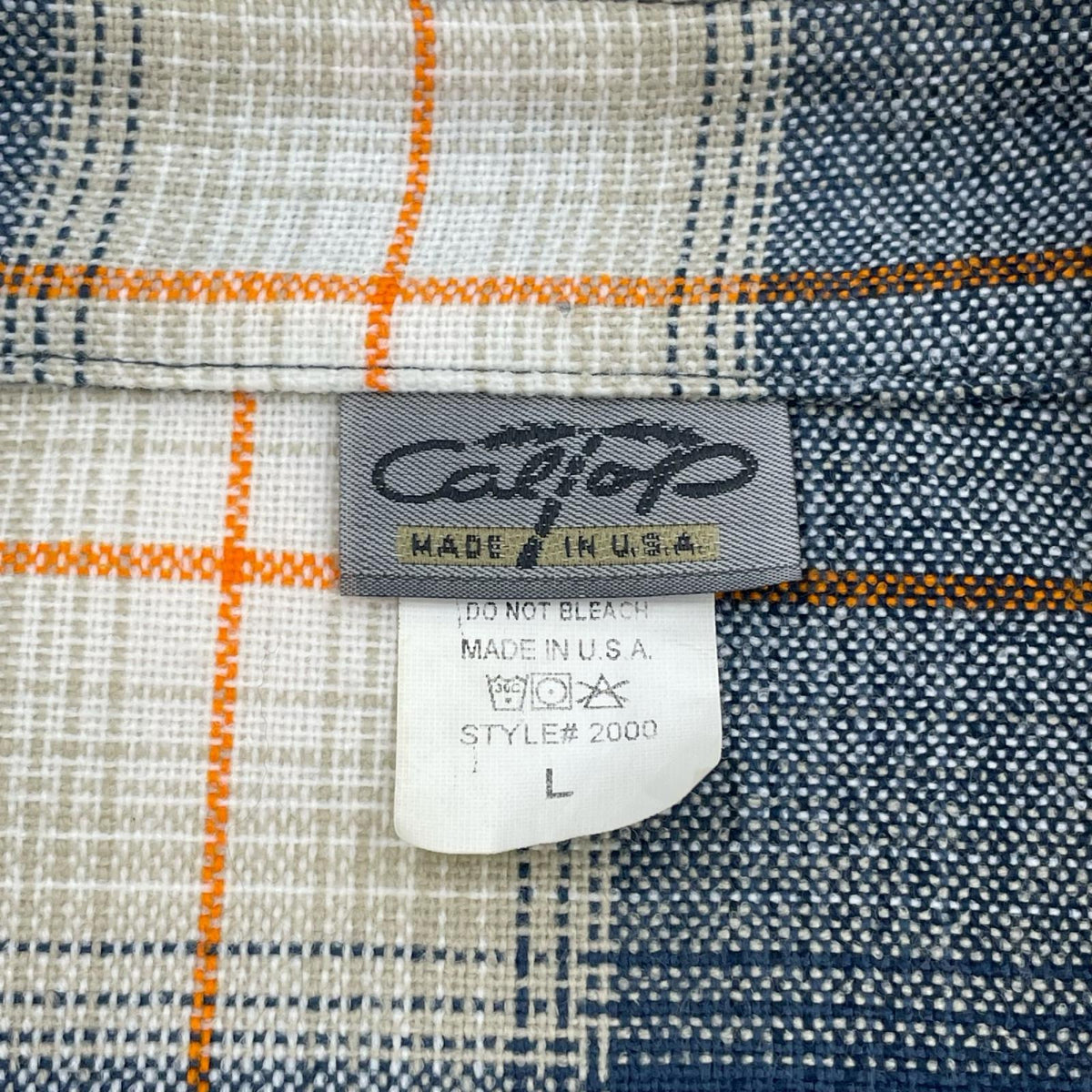 半袖シャツ CalTop FL PLAID ﾌﾟﾚｲﾄﾞﾁｪｯｸ L BLU L