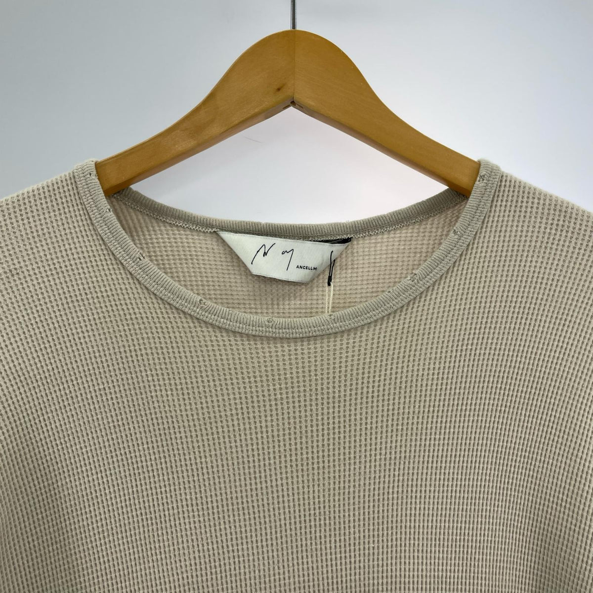 半袖Ｔシャツ ANCELLM 25AW AGEWAFFLECREWLSTSHIRT anc-ct134 （2） 2 ベージュ