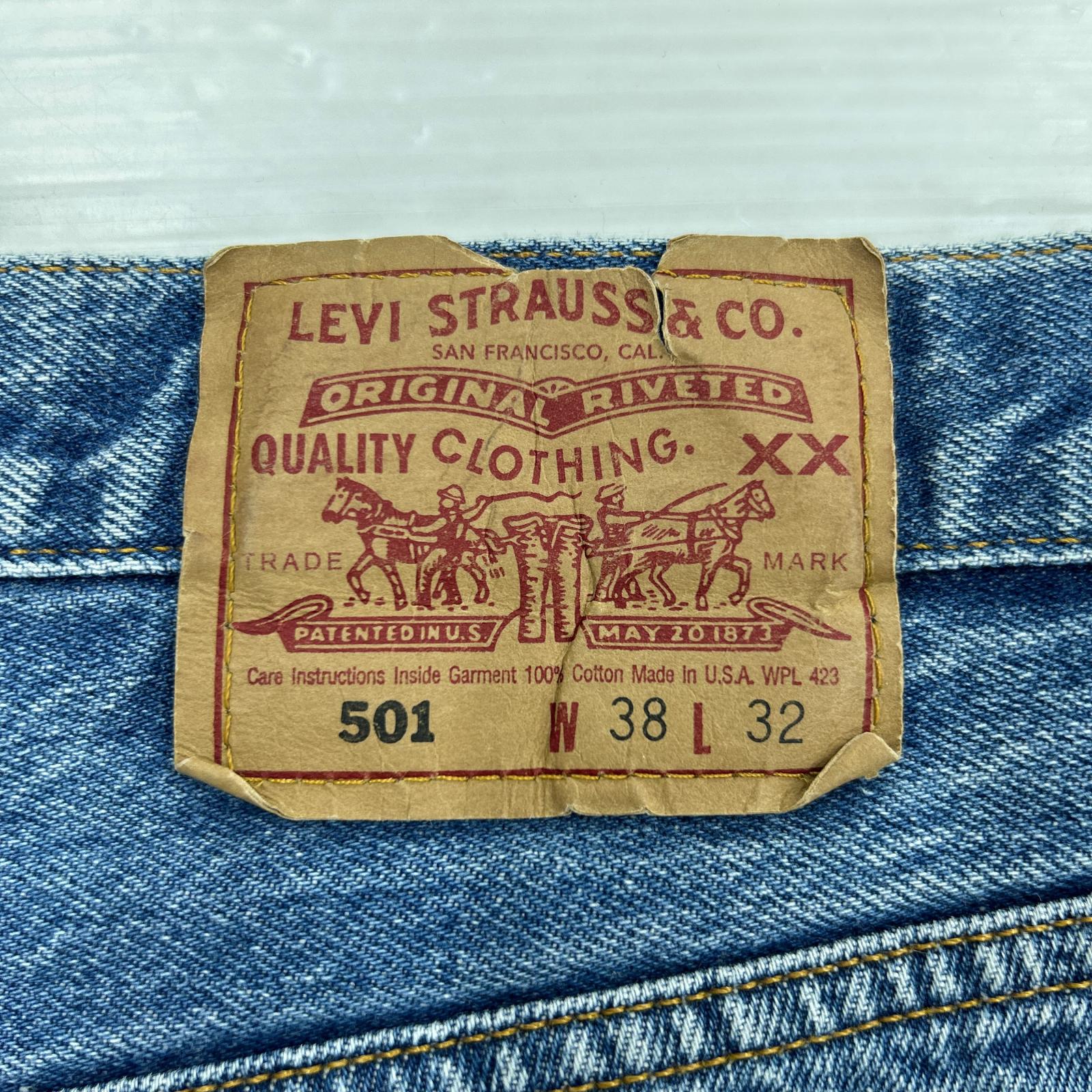 デニムパンツ 94年製 501 USA製 ﾃﾞﾆﾑﾊﾟﾝﾂ 38 ブルー
