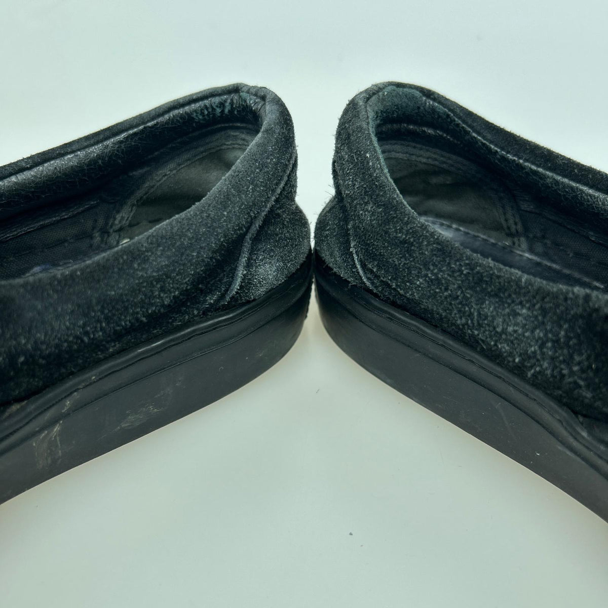 スニーカー Slip-On ハラコ チェック柄 ブラック/レッド 28cm (US10 UK9 1/2 EU46) レッド