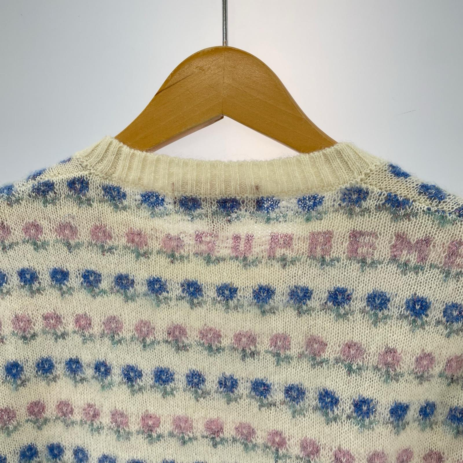 ニット 25FW Flower Metallic Sweater (M) アイボリー M ホワイト