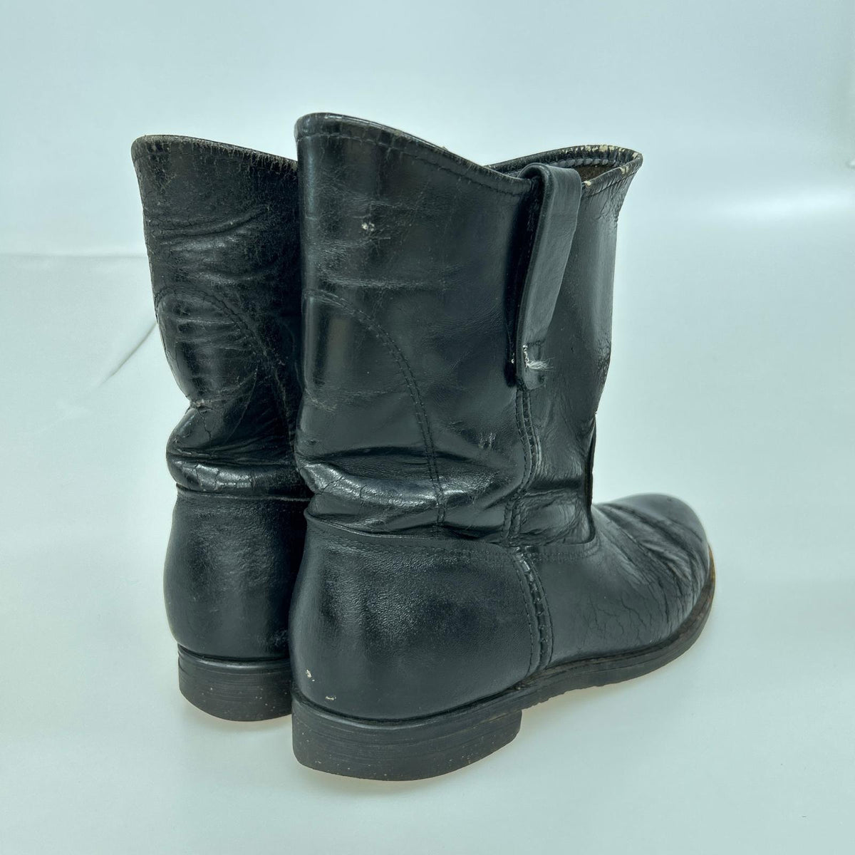 ブーツ 90s 羽タグ ペコスブーツ 黒 (9) ブラック