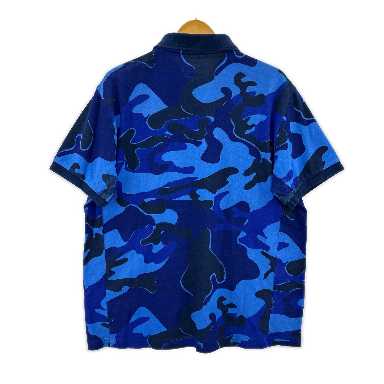 ポロシャツ NIKE カモ柄 S/Sポロ 青 XL