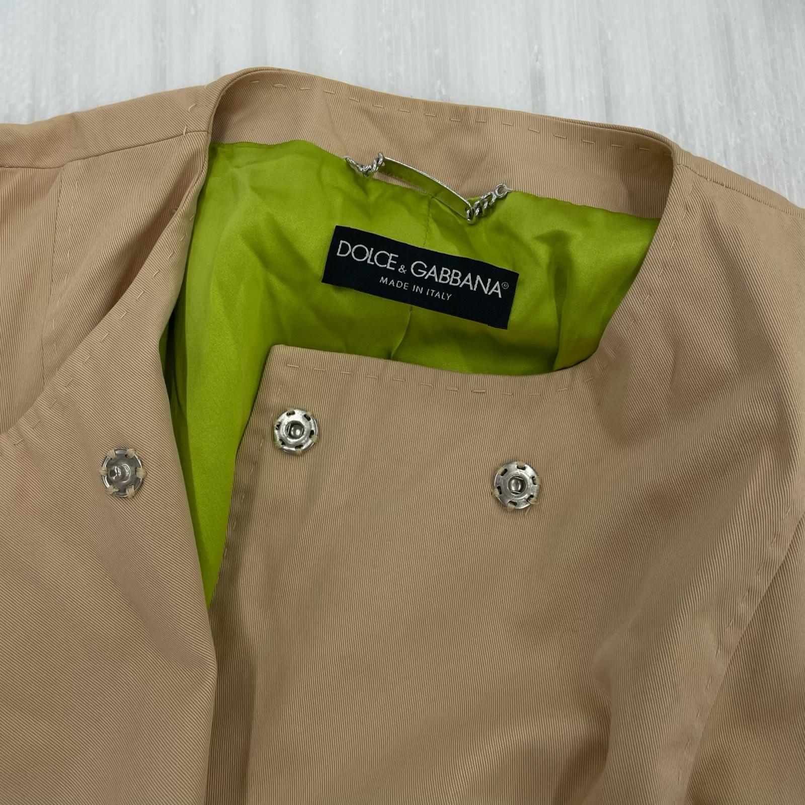 ジャケット DOLCE＆GABBANA ﾉｰｶﾗｰｺｰﾄ 46 ﾍﾞｰｼﾞｭ ベージュ
