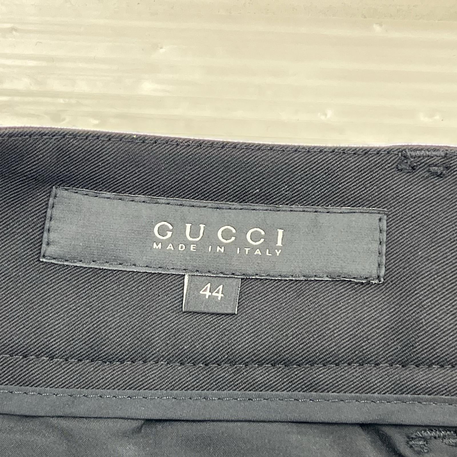 GUCCI ﾛｰﾗｲｽﾞ ｳｰﾙｽﾗｯｸｽ 44 ﾌﾞﾗｯｸ