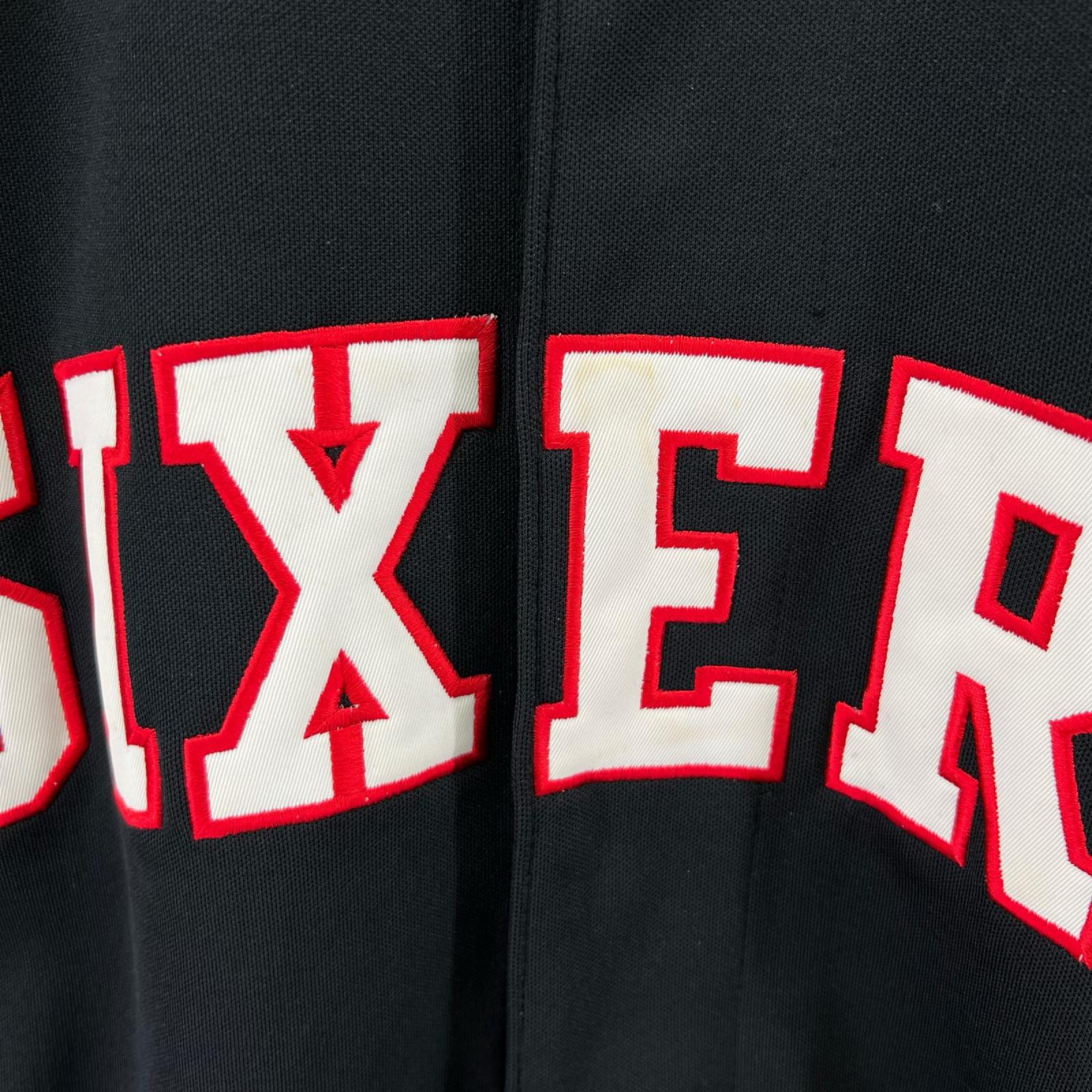 半袖シャツ NBA SIXERS 76ers フロントボタン ゲームシャツ　黒　M M ブラック