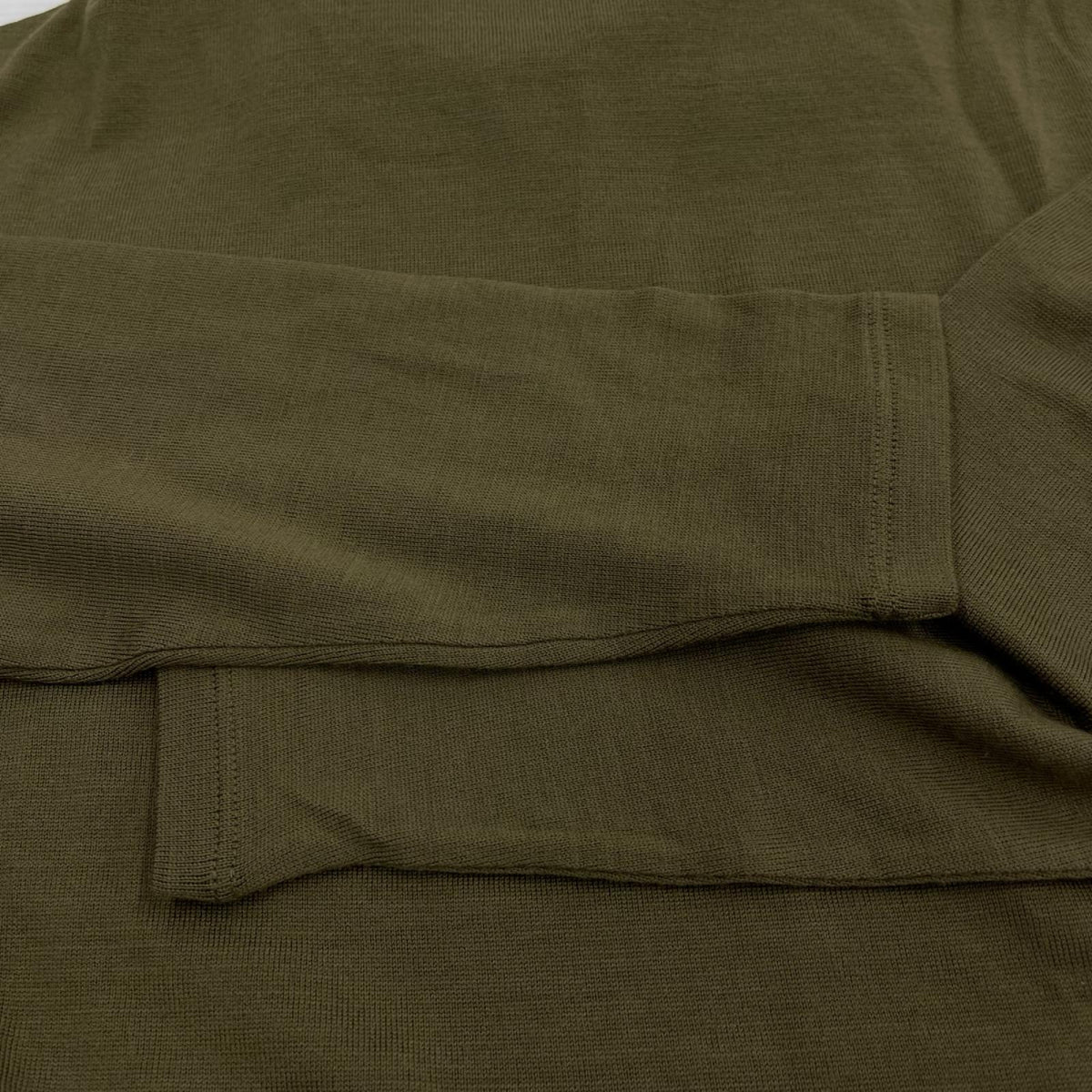 長袖Ｔシャツ ﾒﾘﾉｳｰﾙﾊｲﾈｯｸTEE (XS) カーキ