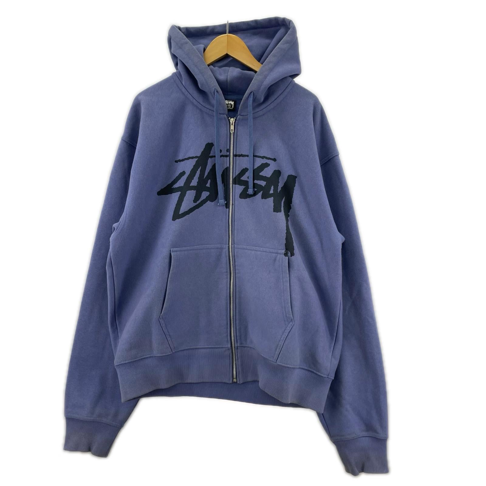 パーカー STUSSY Venus フロントロゴジップパーカー ブルー