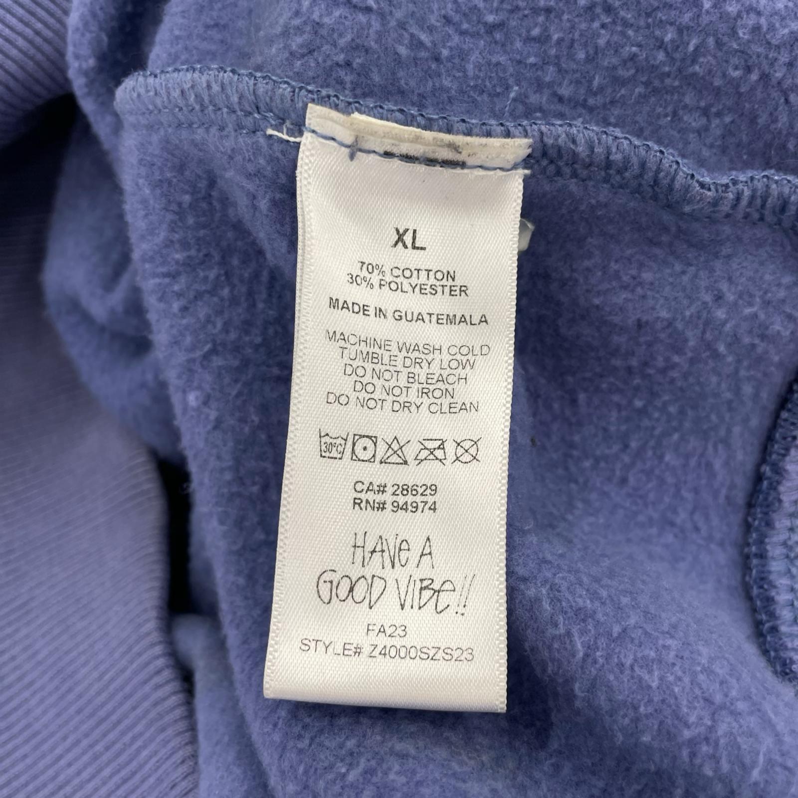 パーカー STUSSY Venus フロントロゴジップパーカー ブルー