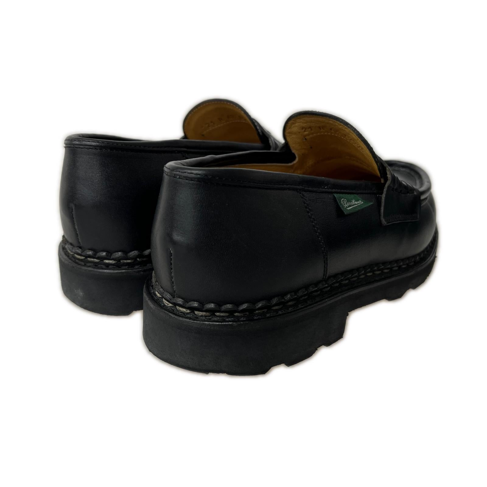 シューズ Paraboot REIMS/MARCHE ランス コインローファー 6.5 ブラック ブラック