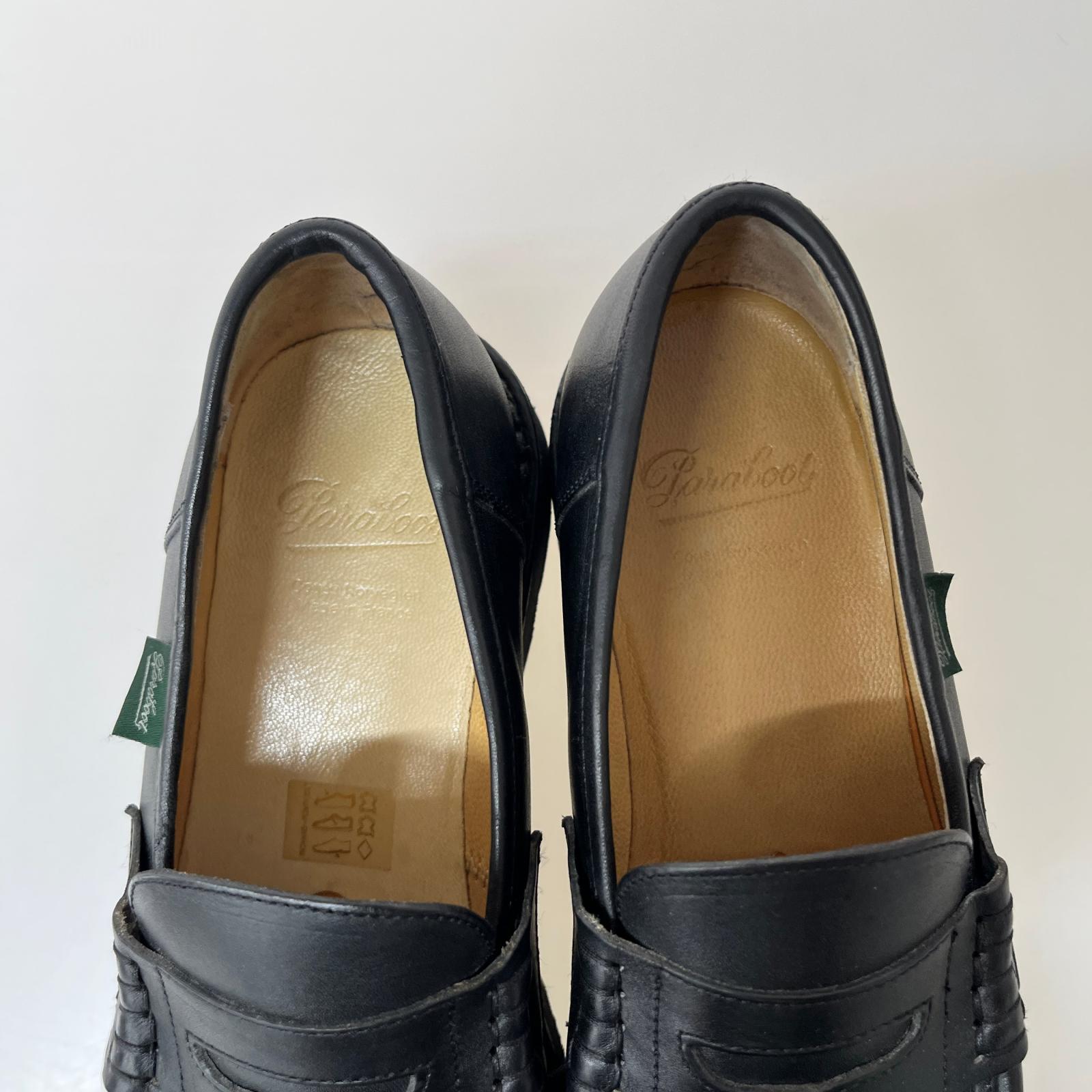シューズ Paraboot REIMS/MARCHE ランス コインローファー 6.5 ブラック ブラック