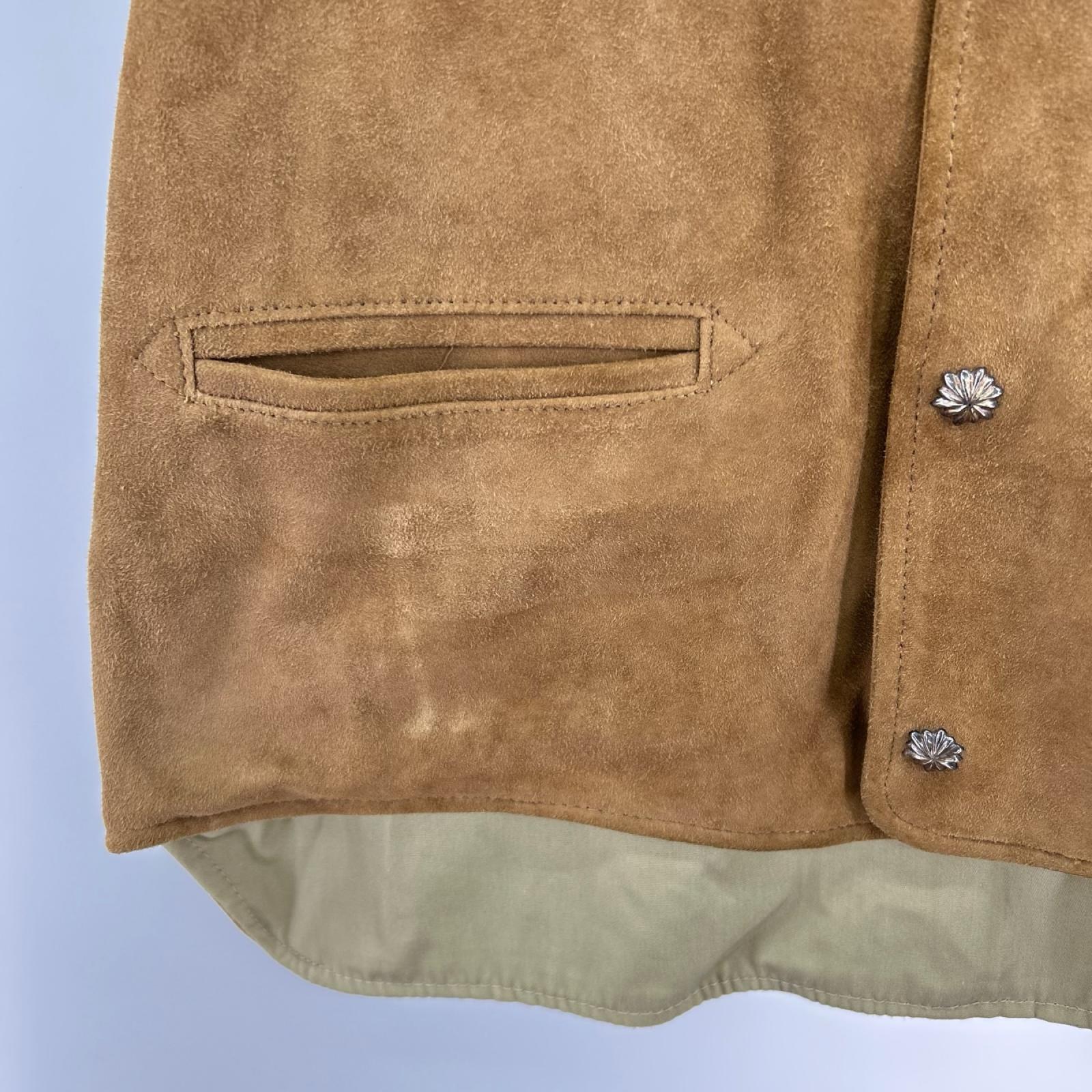 ジャケット Engineered Garments コンチョボタン ヌバックレザーベスト S ブラウン S ブラウン