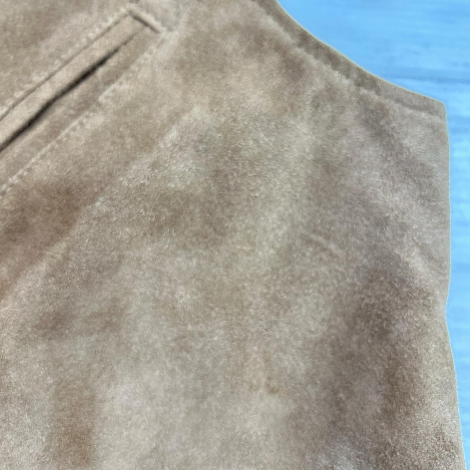 ジャケット Engineered Garments コンチョボタン ヌバックレザーベスト S ブラウン S ブラウン