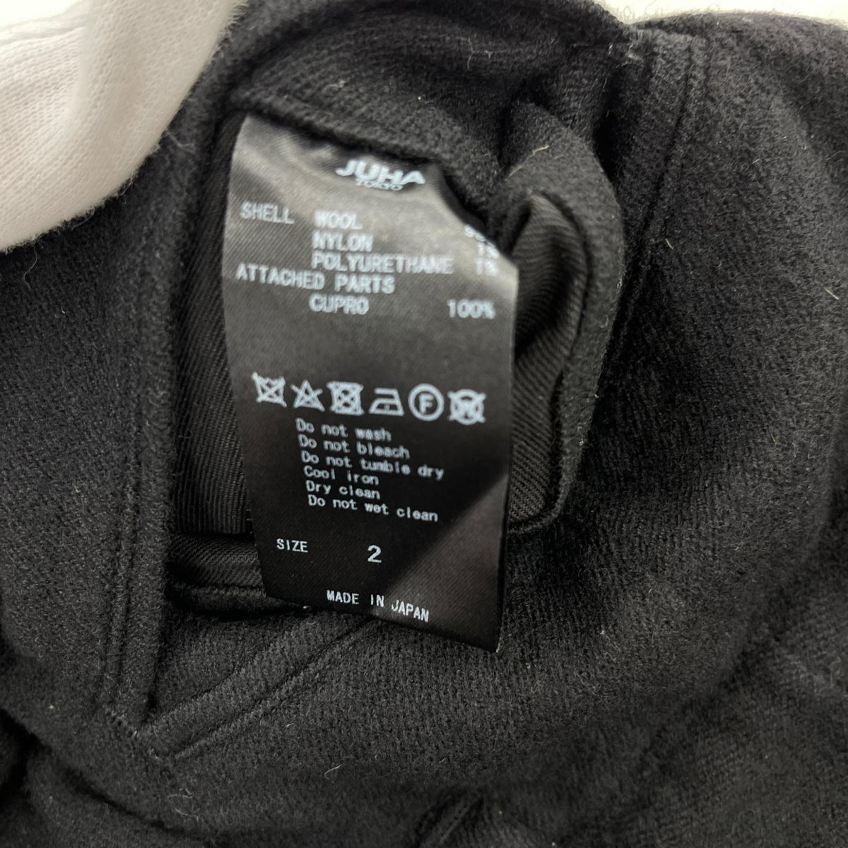 パンツ 3TUCK WIDE PANTS ｳｰﾙ ﾌﾞﾗｯｸ (2) 2 ブラック
