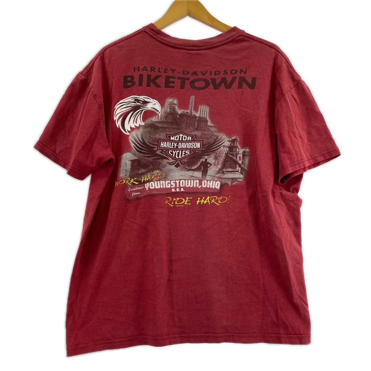 半袖Ｔシャツ Harley-Davidson BIKETOWN S/STEE 赤 (L) L レッド