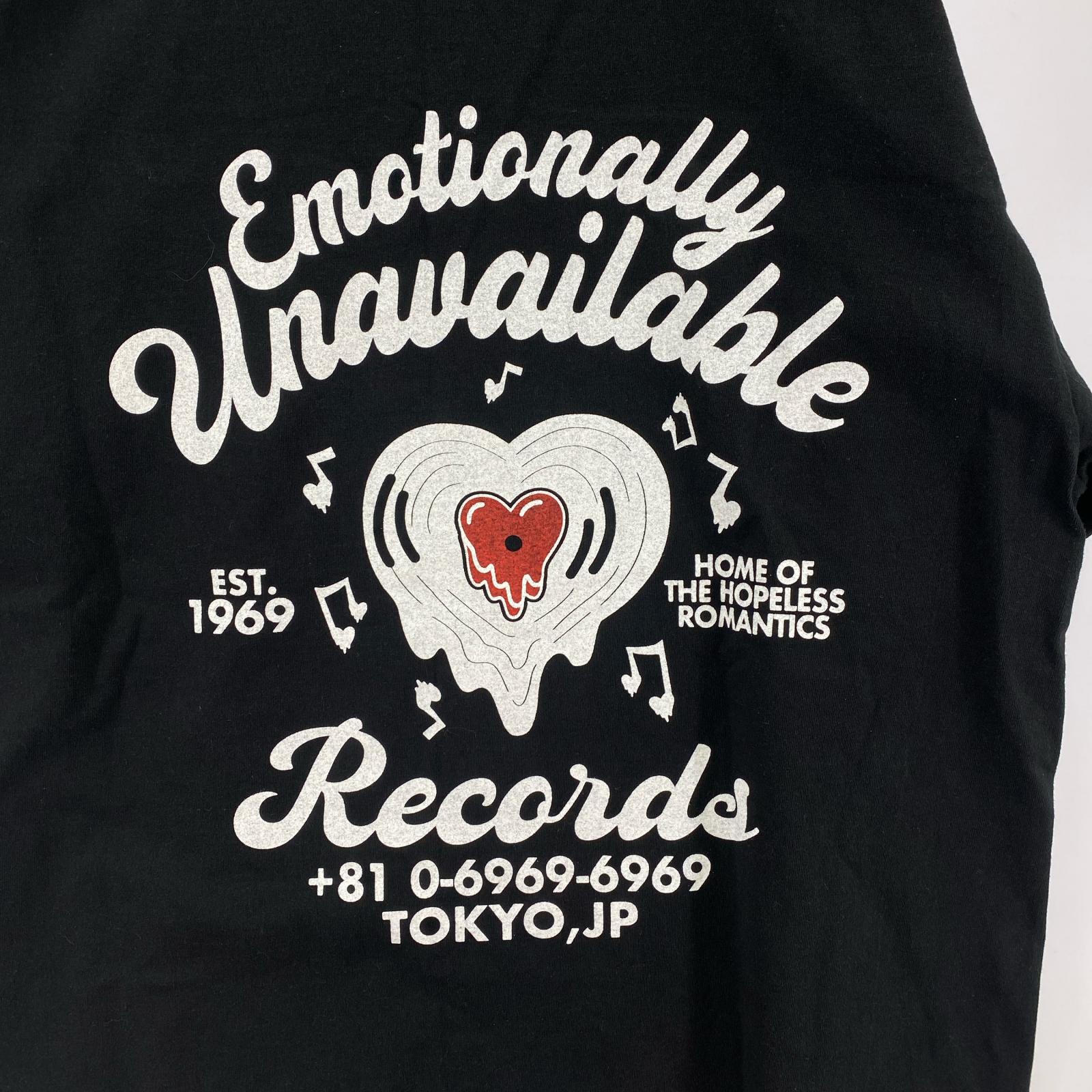 半袖Ｔシャツ Emotionally Unavailable バックプリントTee 黒 ブラック