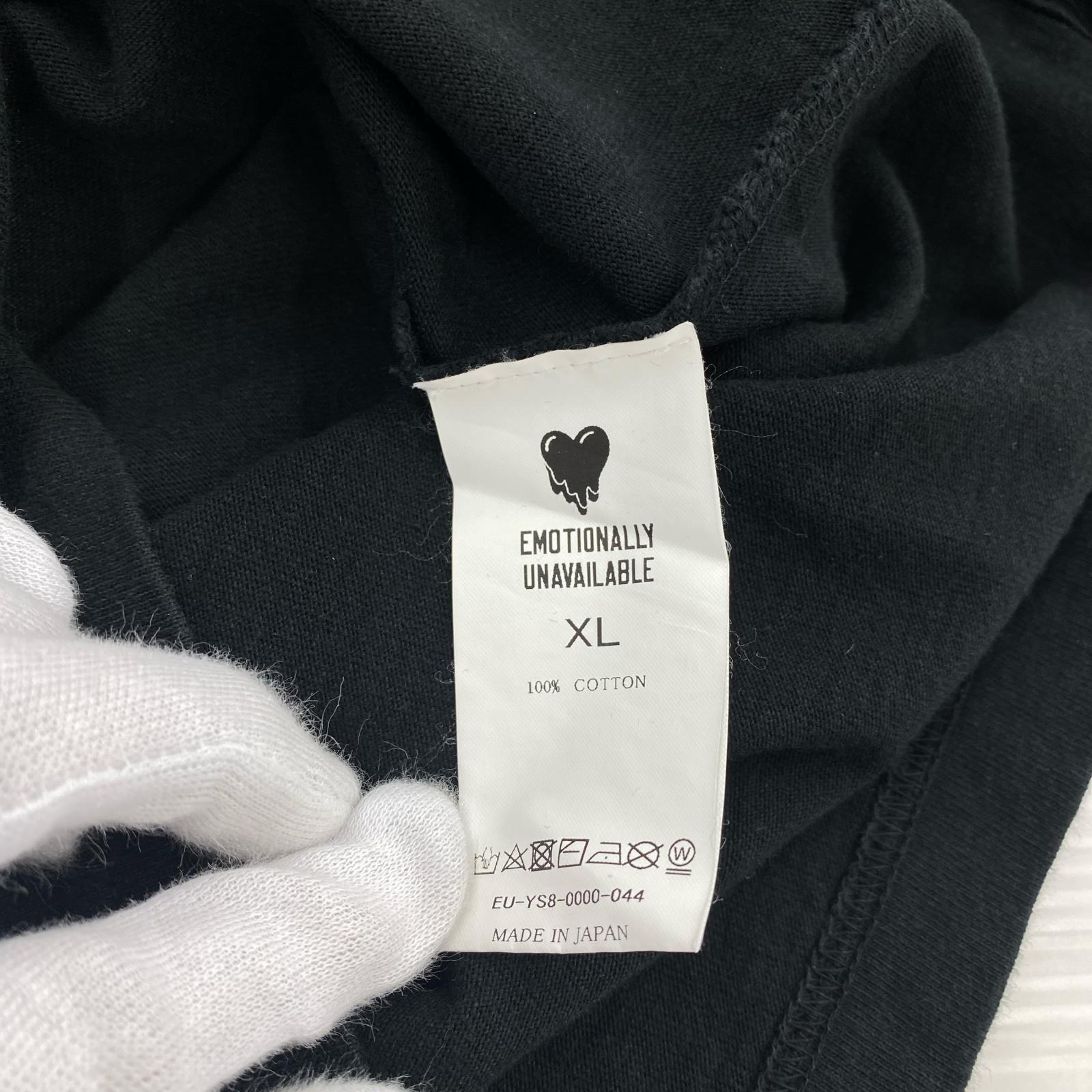 半袖Ｔシャツ Emotionally Unavailable バックプリントTee 黒 ブラック